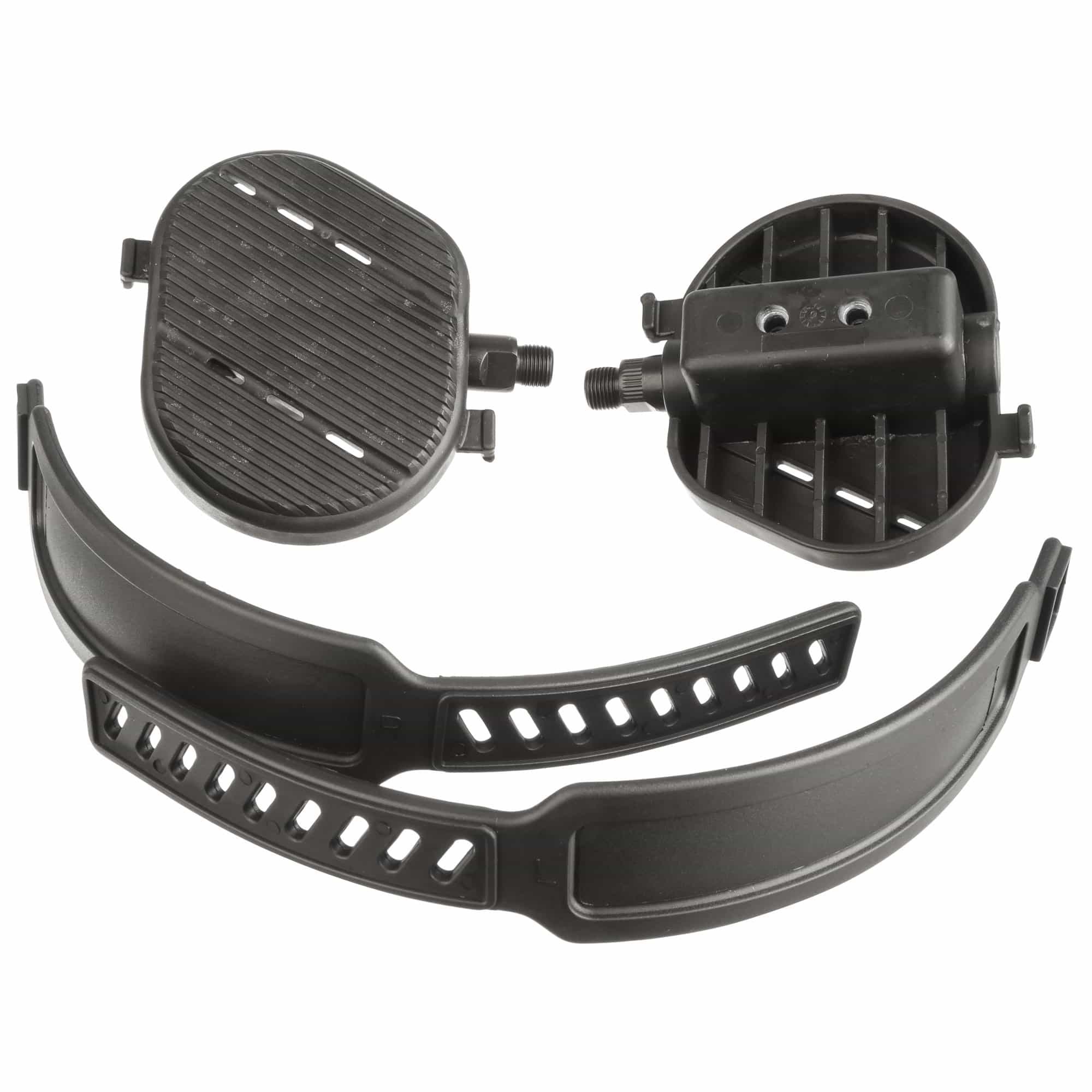Bike Pedals, Set With Straps, 9/16"