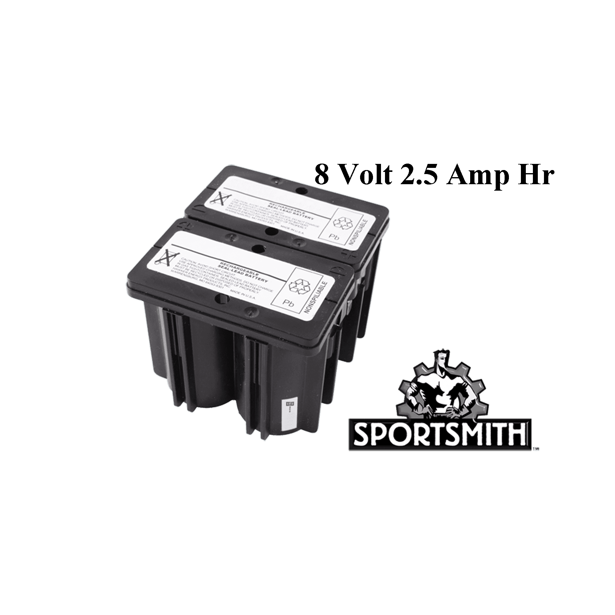 8 Volt, 4 Cell Battery for Life Fitness Exercise Bikes