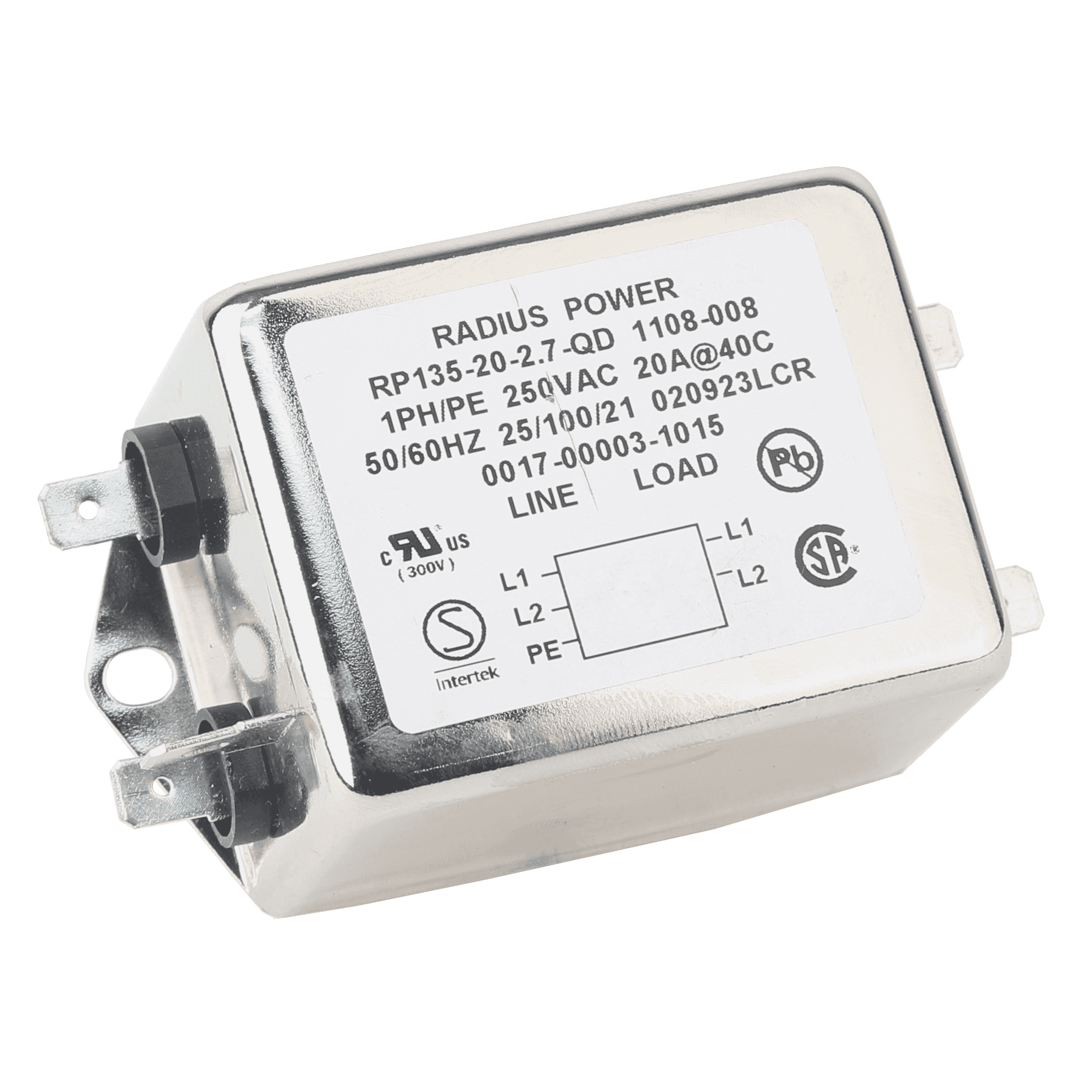 20A Line Filter for LifeFitness Treadmills