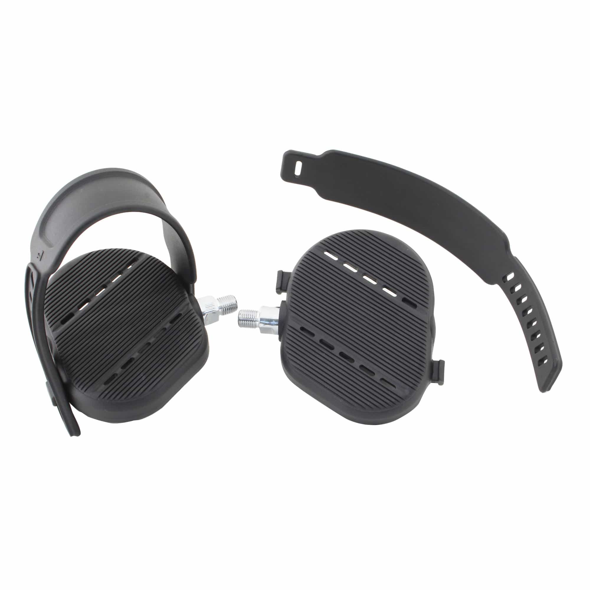 Bike Pedals, Set With Straps, 1/2", Lifefitness And Other Exercise Bikes
