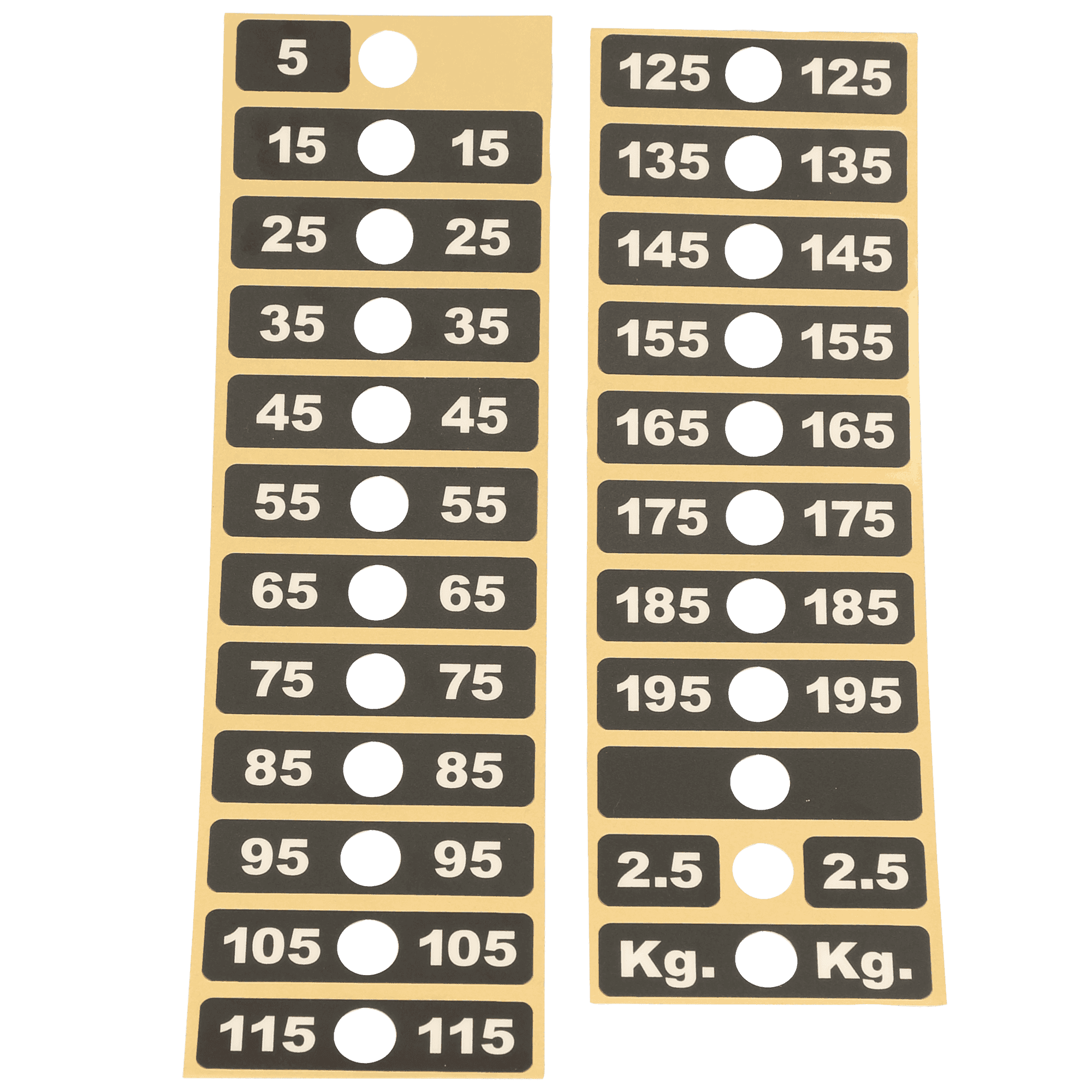 Weight Stack Label, 195 Kg Stack