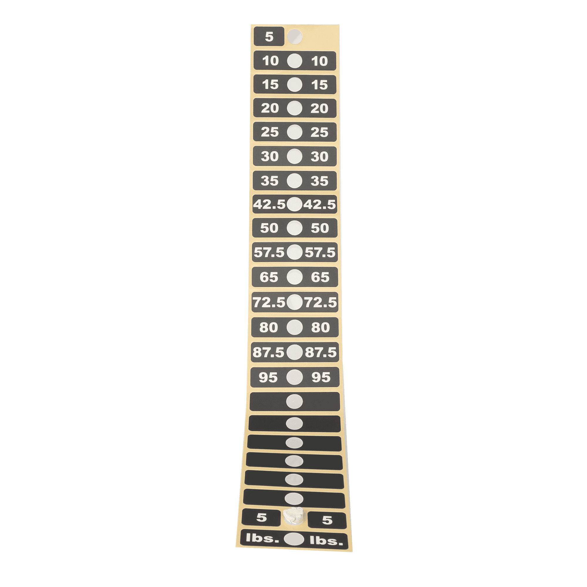 95 Lbs Weight Stack Label