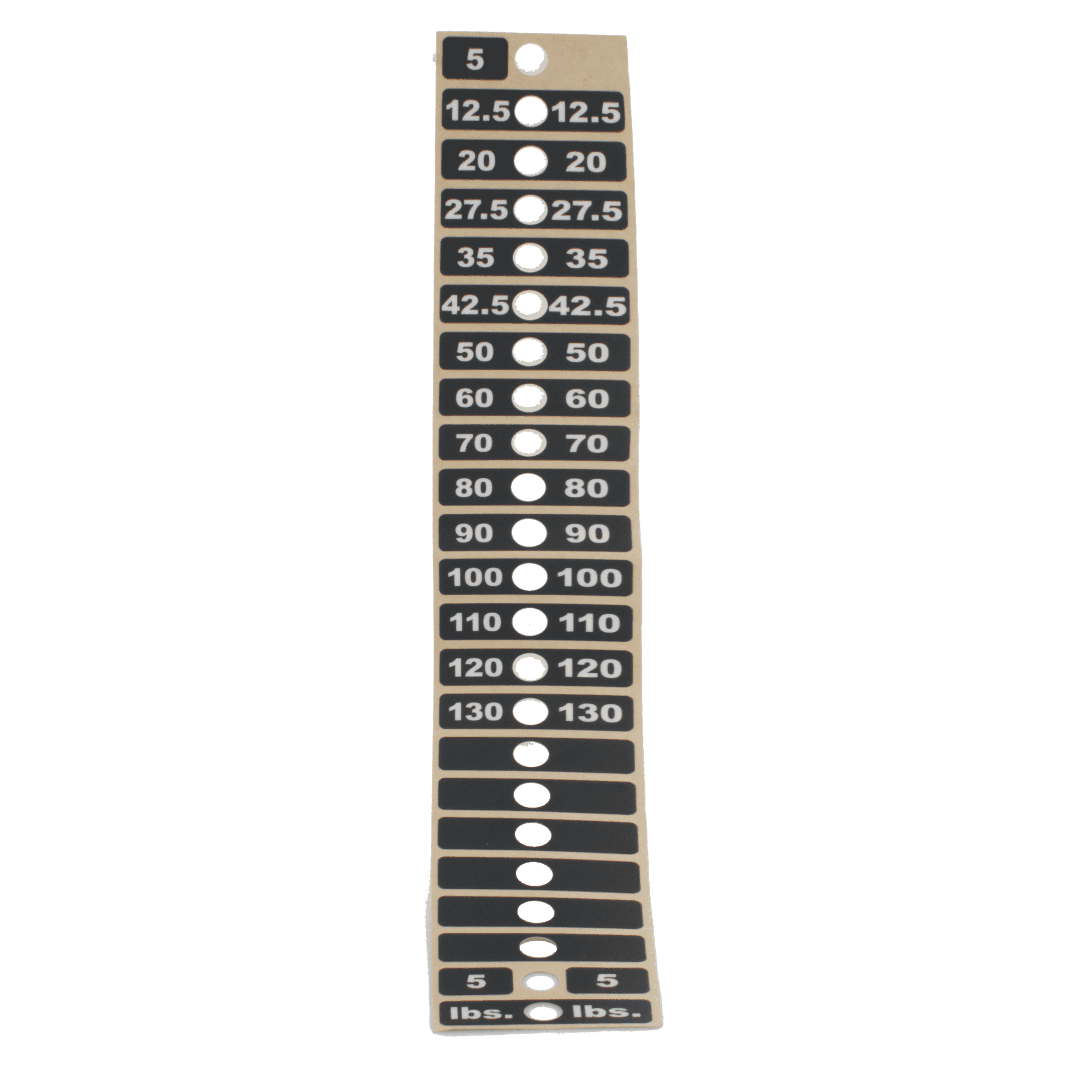 Label Weight Stack 130 Lbs