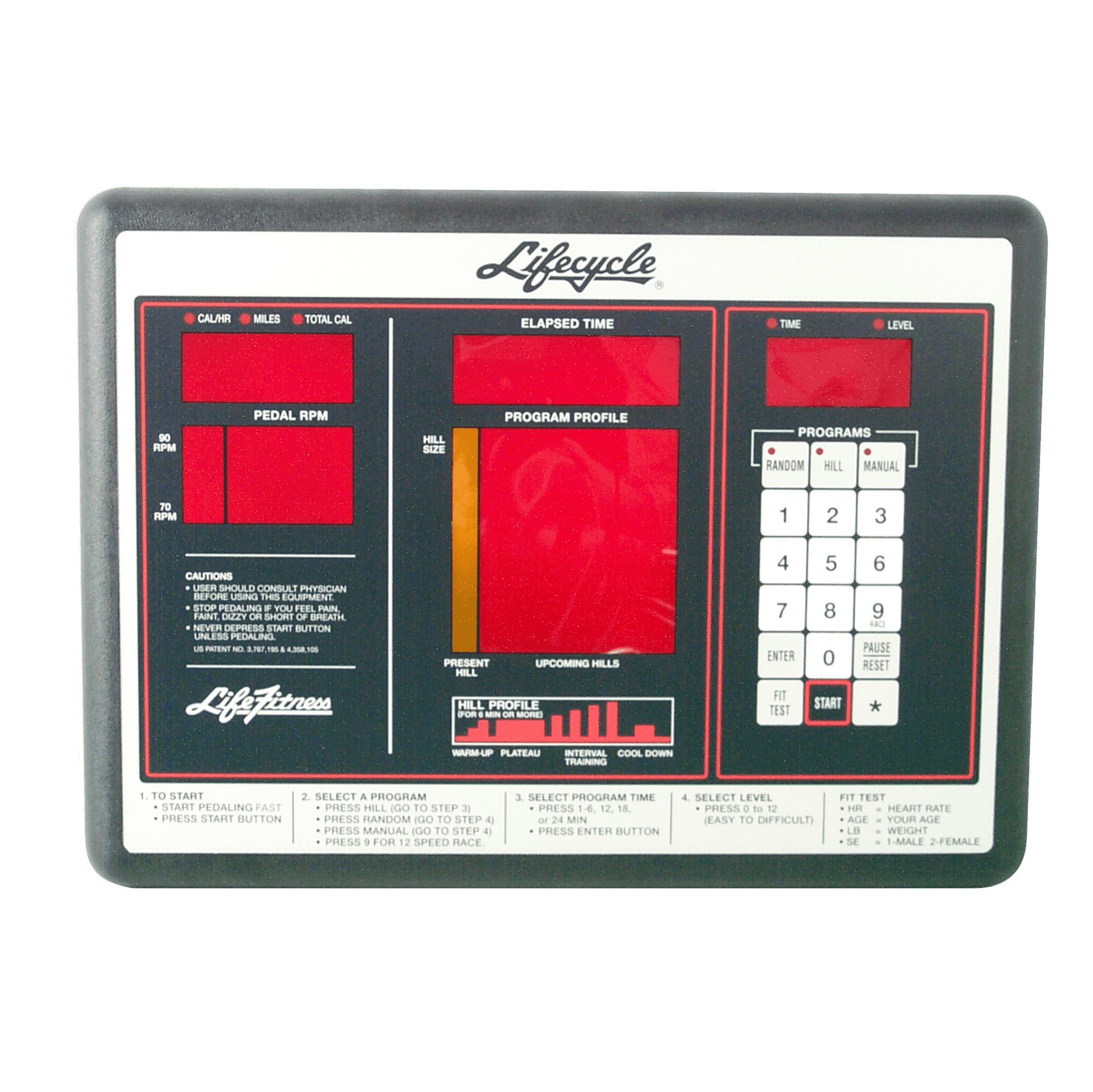Overlay and Keypad for Lifecycle, 17 Pin Connector