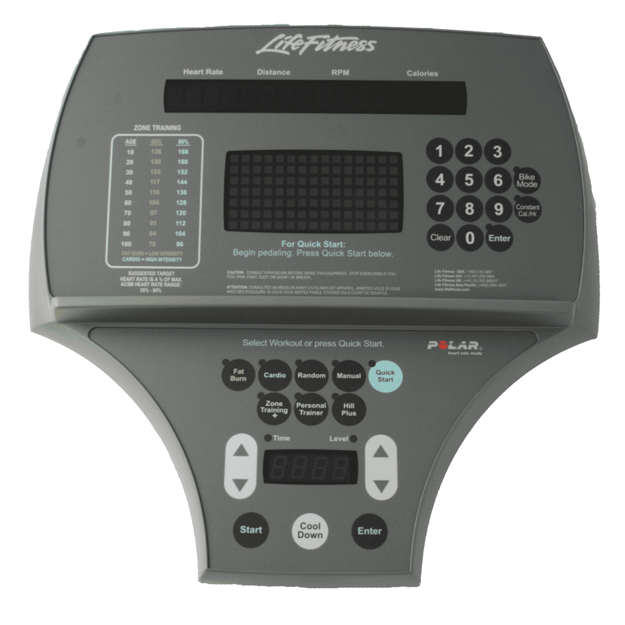 Console for Certain LifeFitness 95C Upright Bikes