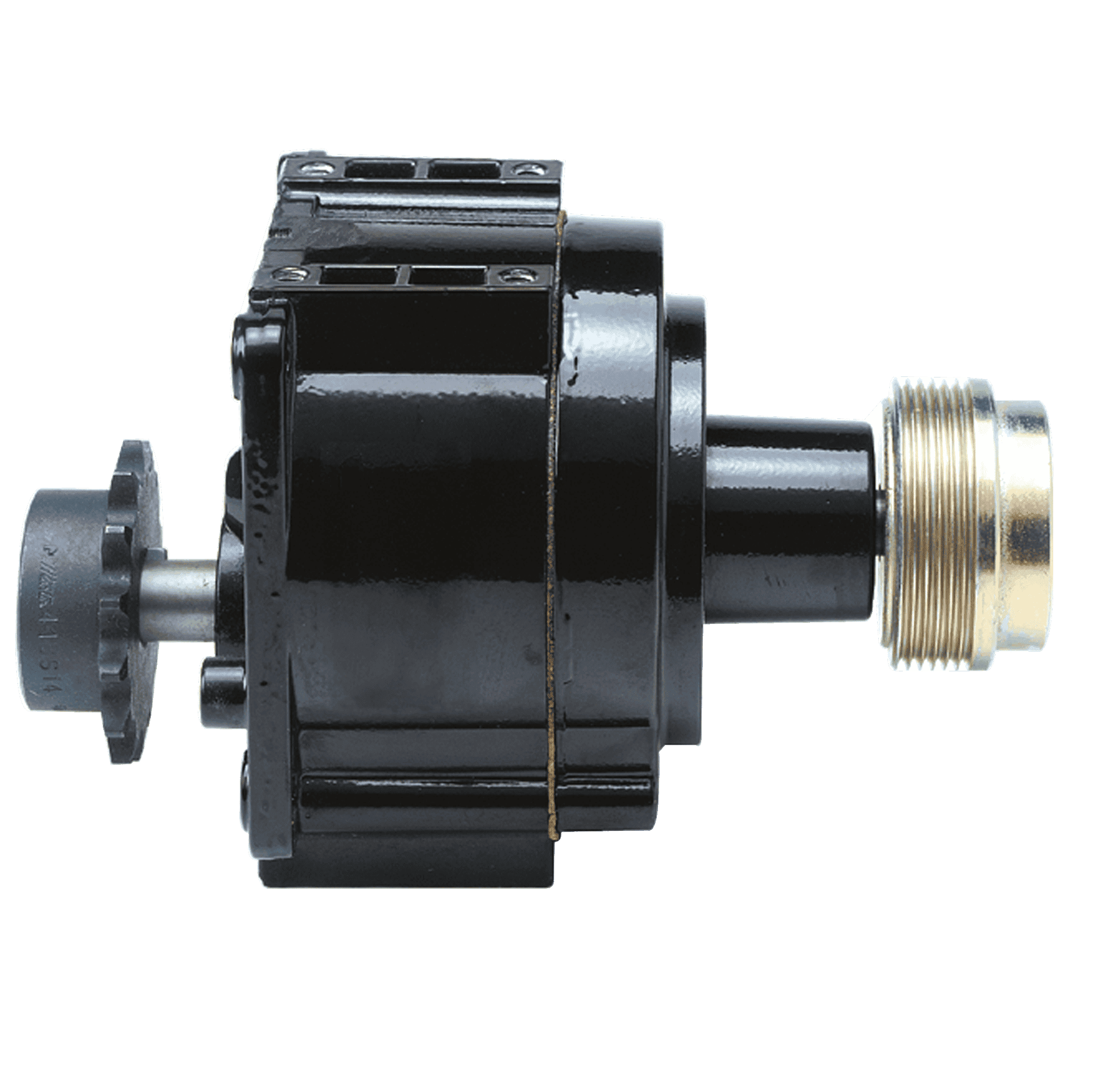 Transmission Assembly With Poly-V Type Pulley And Drive Sprocket