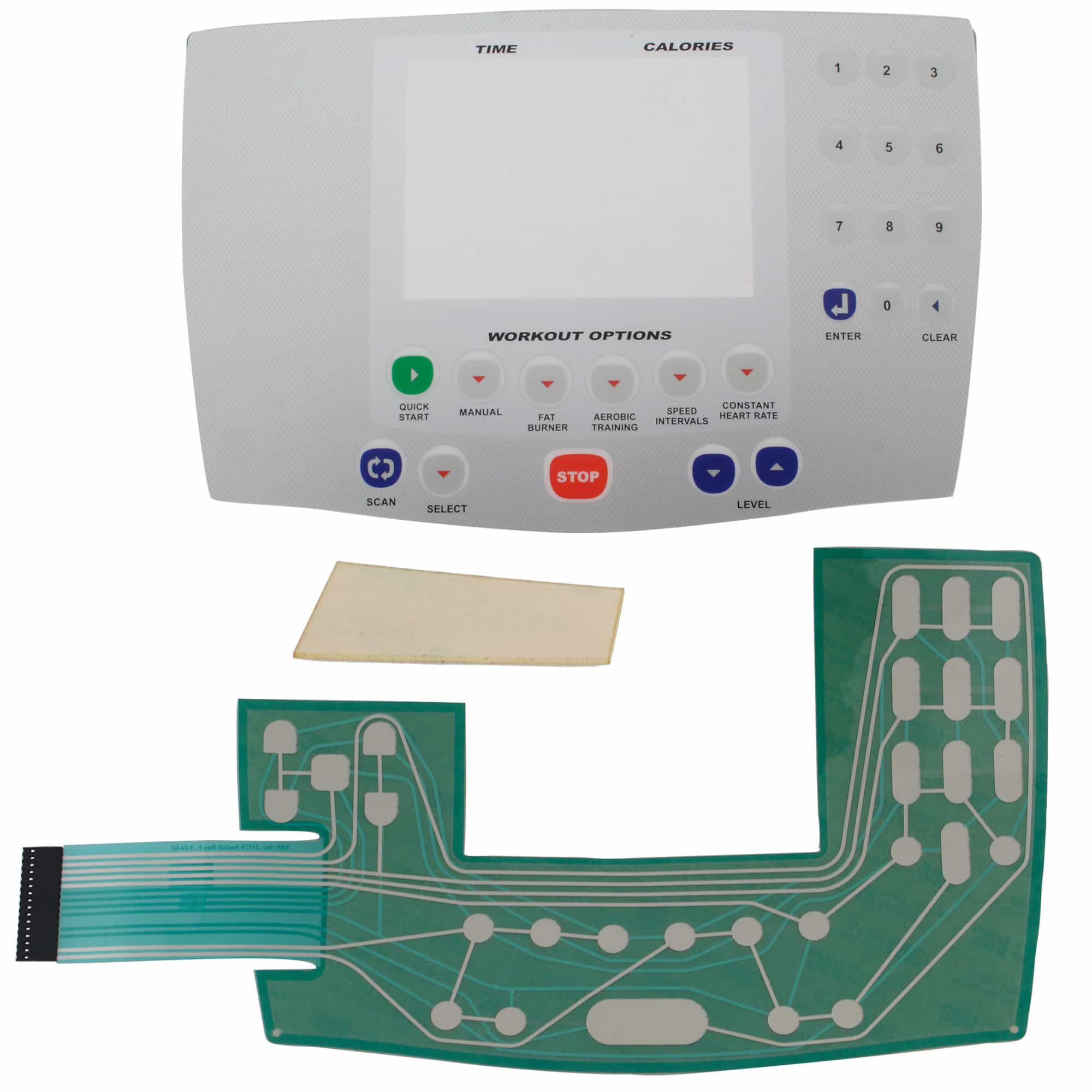 Overlay Kit For Stairmaster Stepper C40 Console, Gray