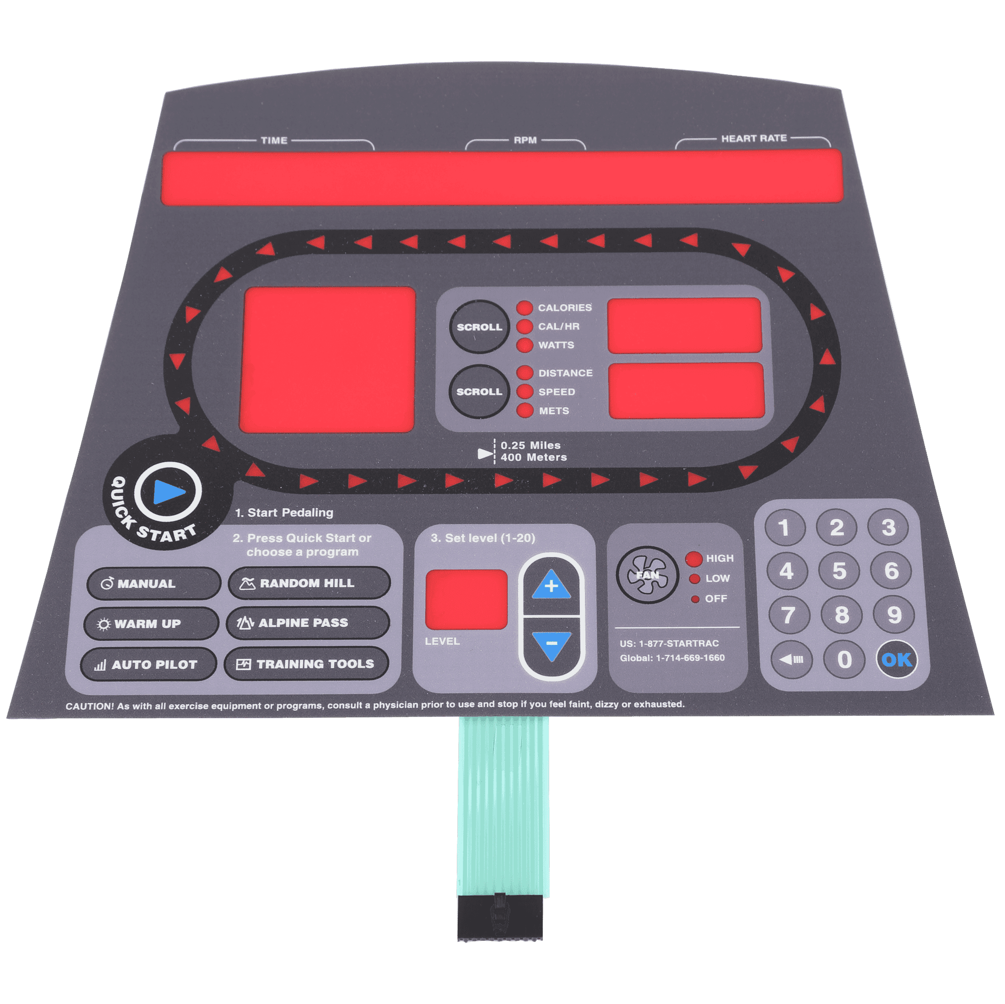 StarTrac ProBike 6300/6400 Overlay and Keypad