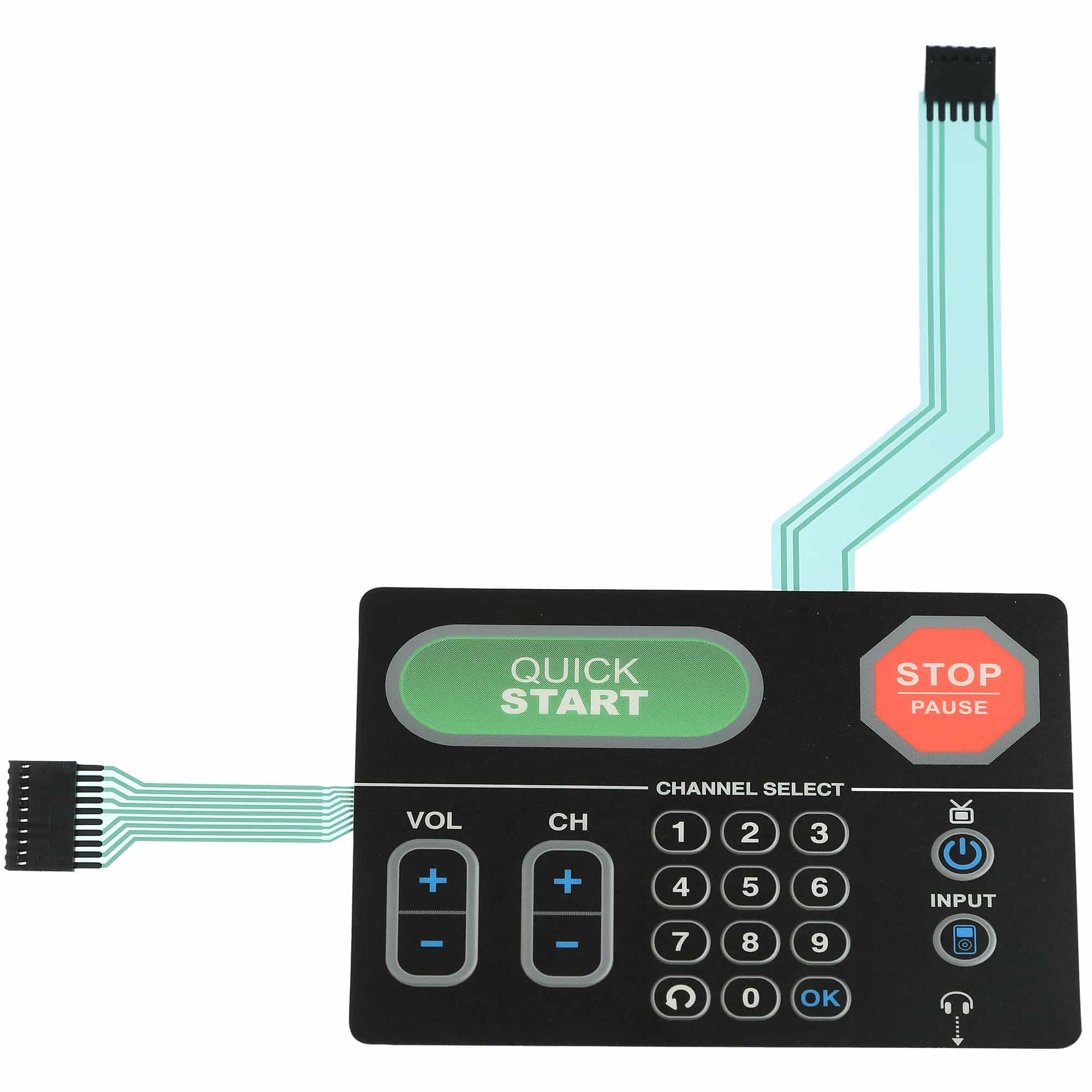 Center Keypad Overlay For Star Trac E-Tr Treadmills Equipped With Pvs