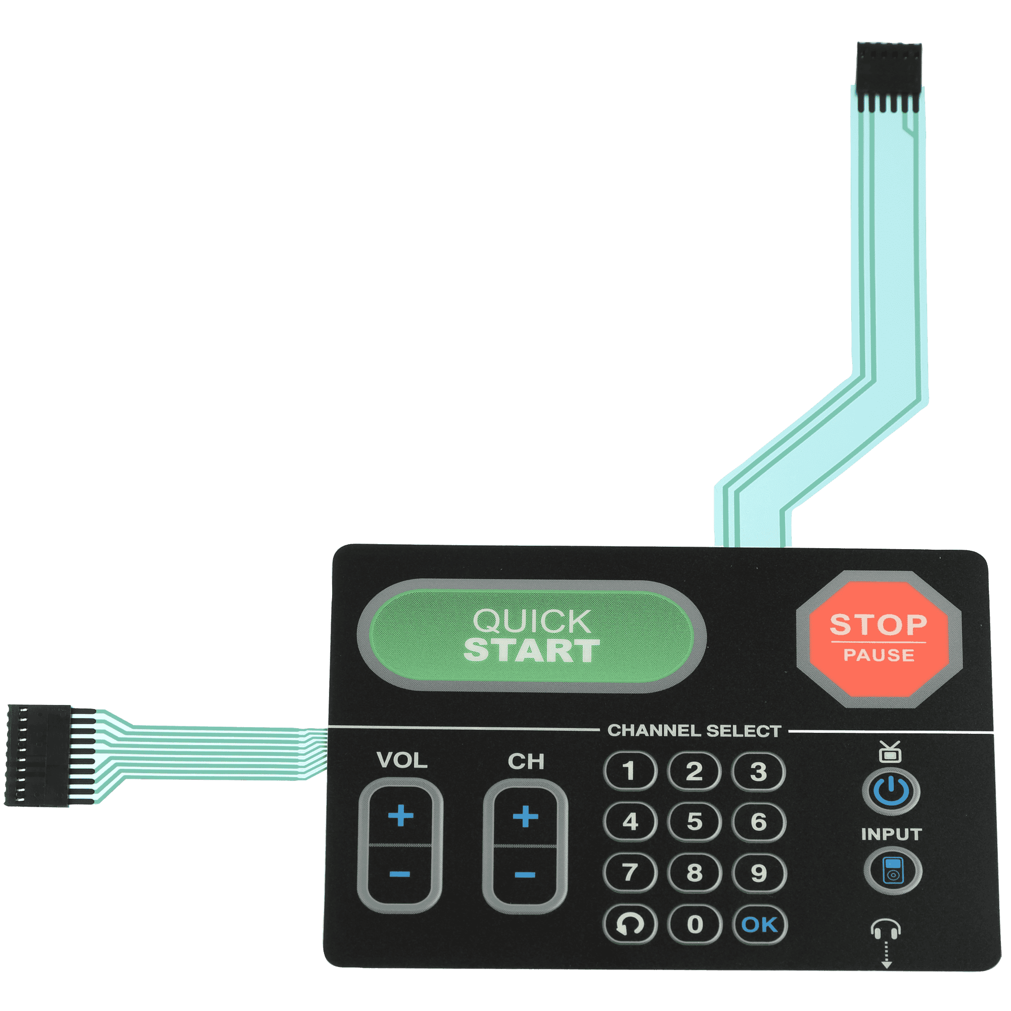 Center Keypad Overlay for StarTrac E-TR Treadmills