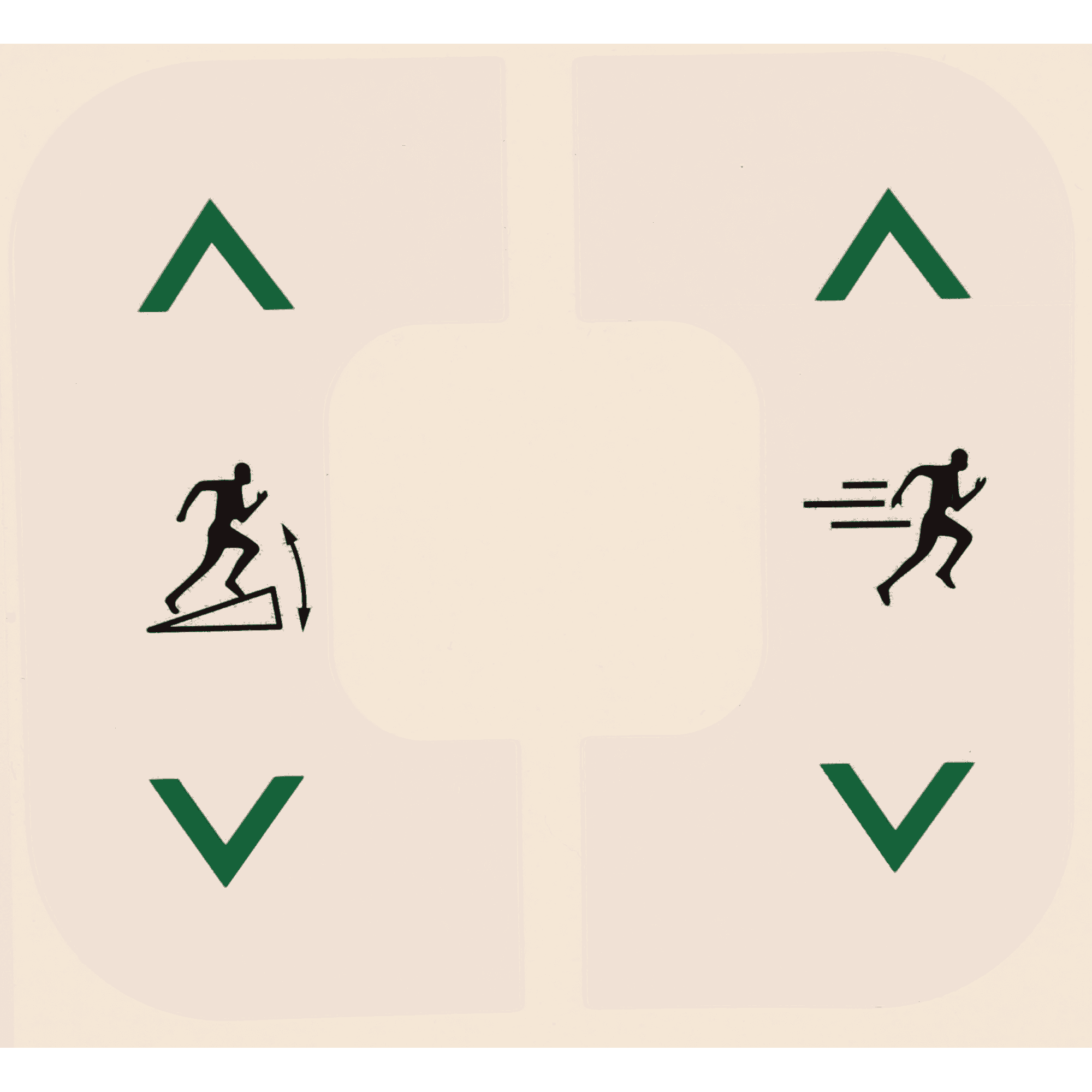 Precor Treadmill D-Pad Incline and Speed Decal Set