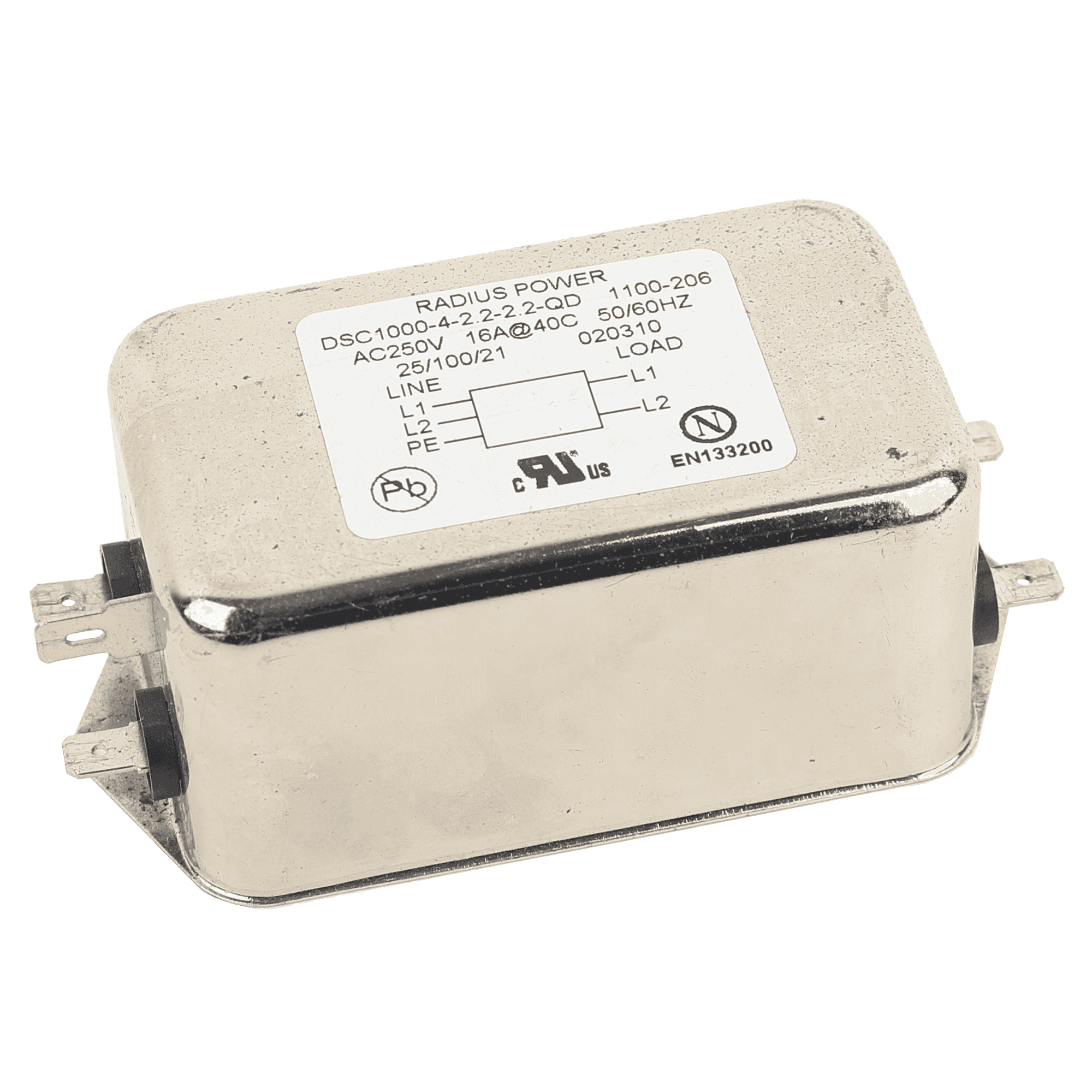 Precor Power Line Filter, 250VAC, 16A