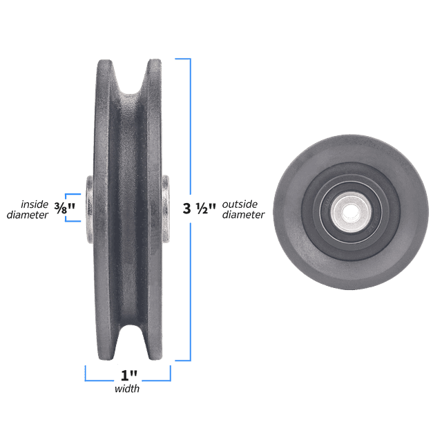 Pulley, 3-1/2", Grade a