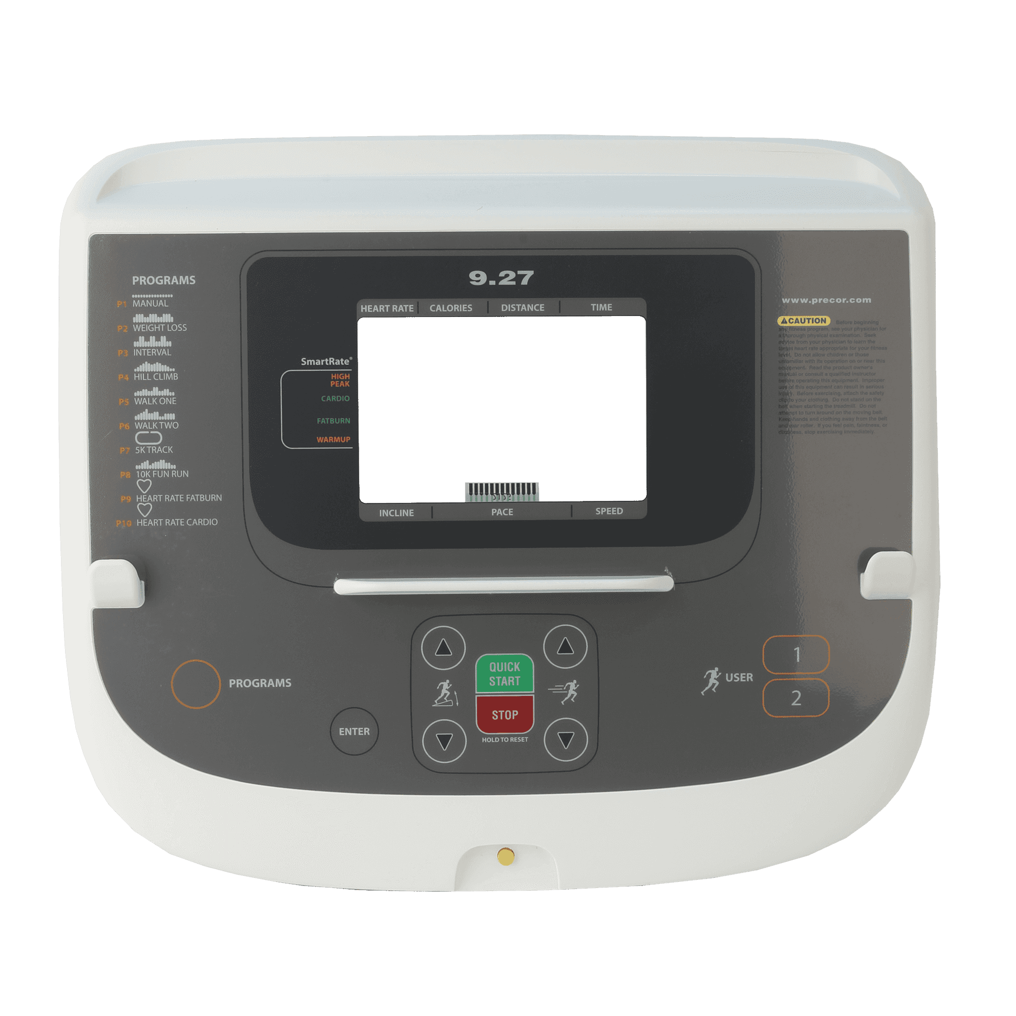 Precor 9.27 Display Assembly