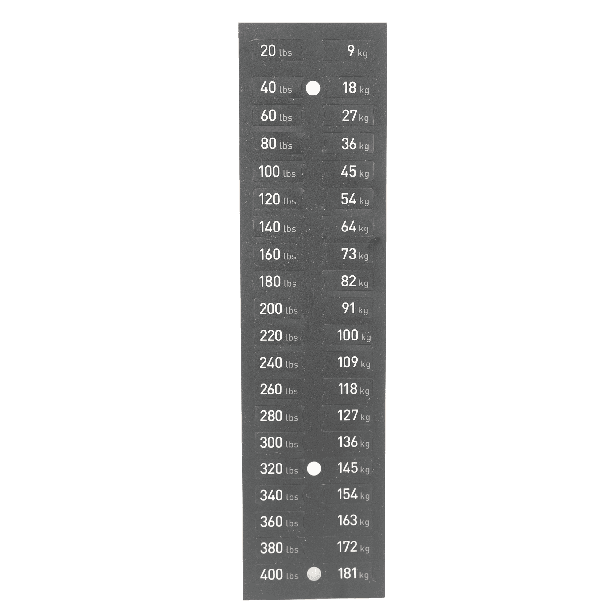 Decal Set for 20Lb Wt Plates, Ds