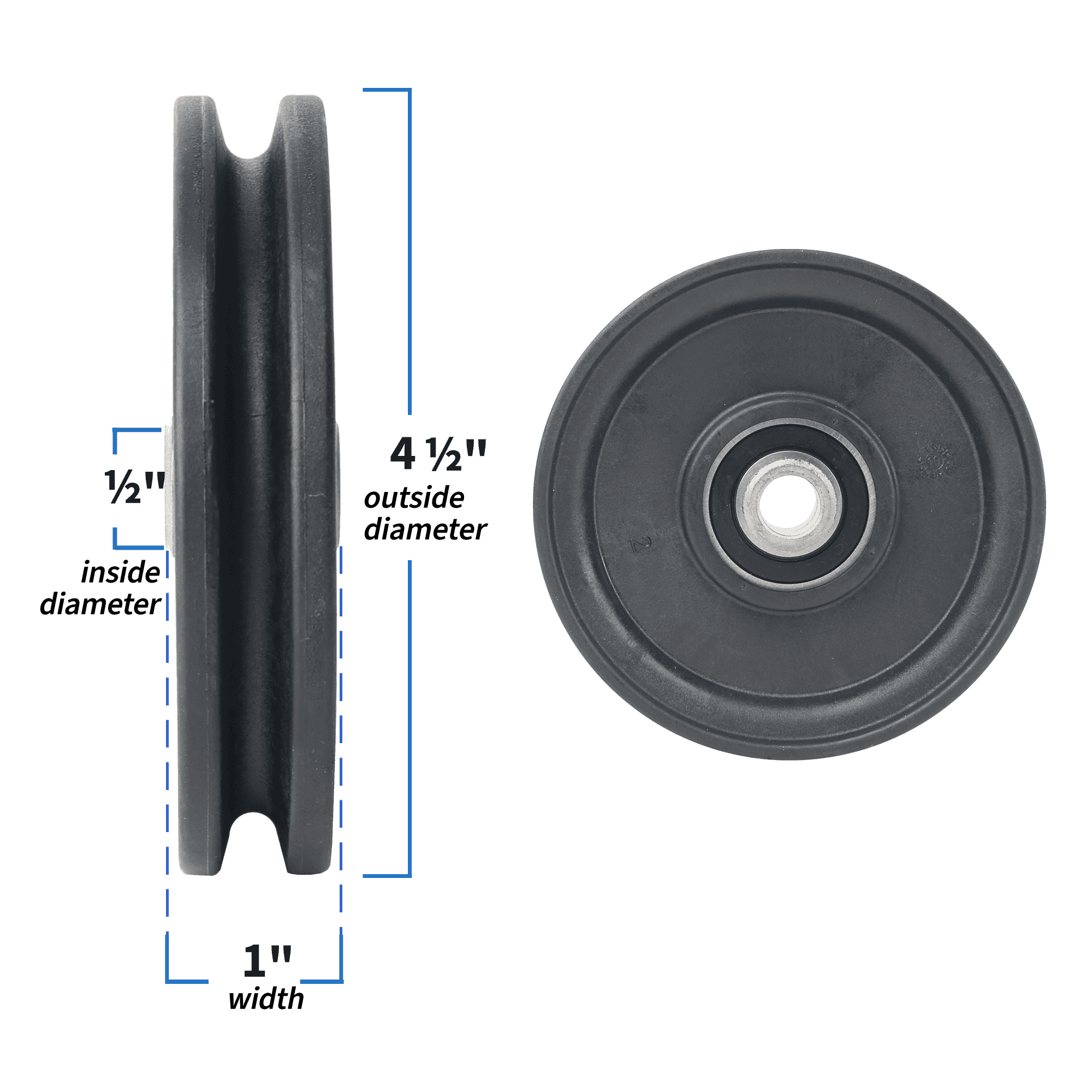 Precor 4.5" x 1/2" Cable Pulley