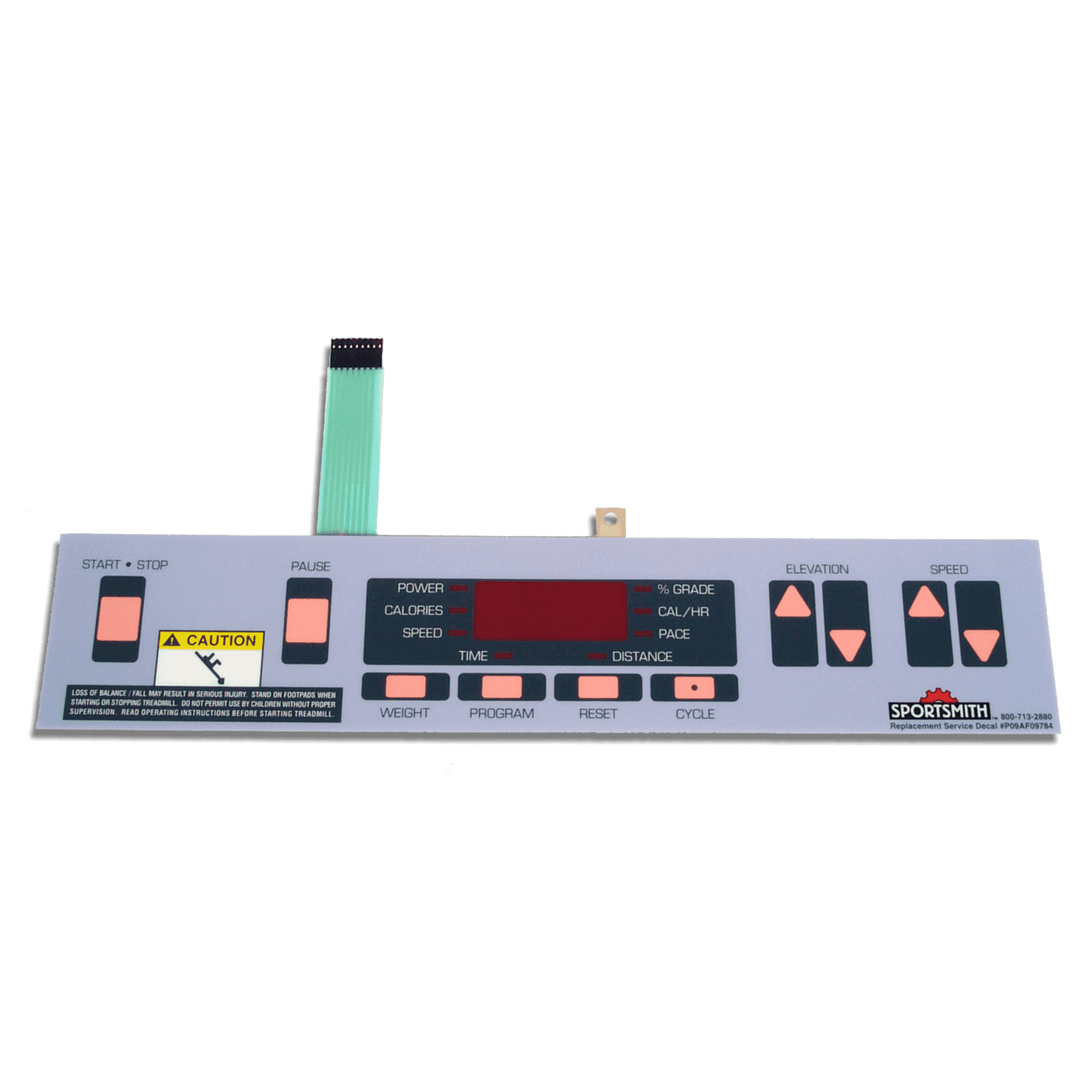 Trotter/Cybex 540ST Treadmill Overlay and Keypad