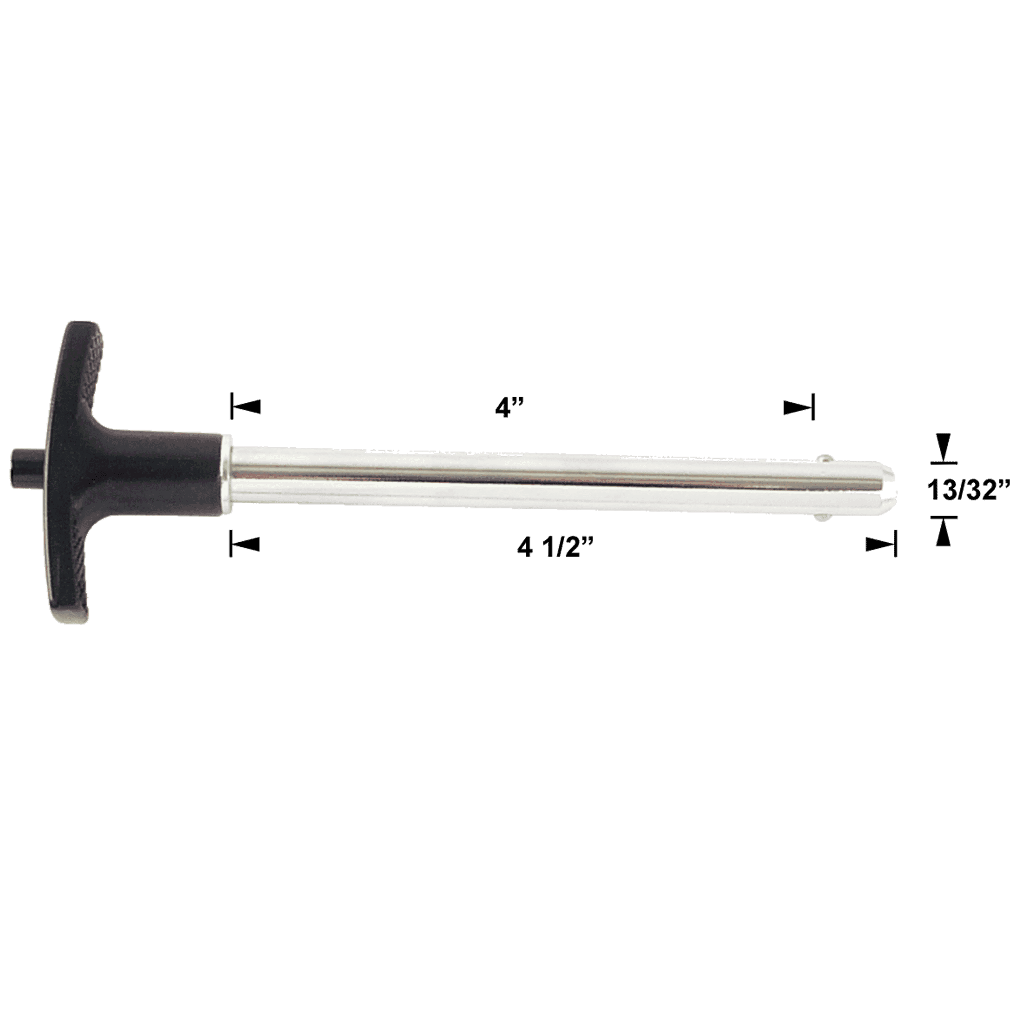 T-Handle Selector Pin With Push Button | 4" Locking Space | 13/32" Diameter