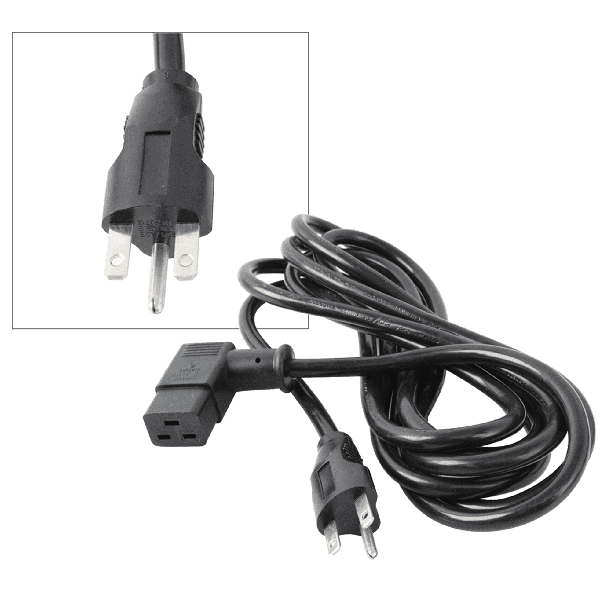 Power Cord, 12Ft, 230V, Right Angle