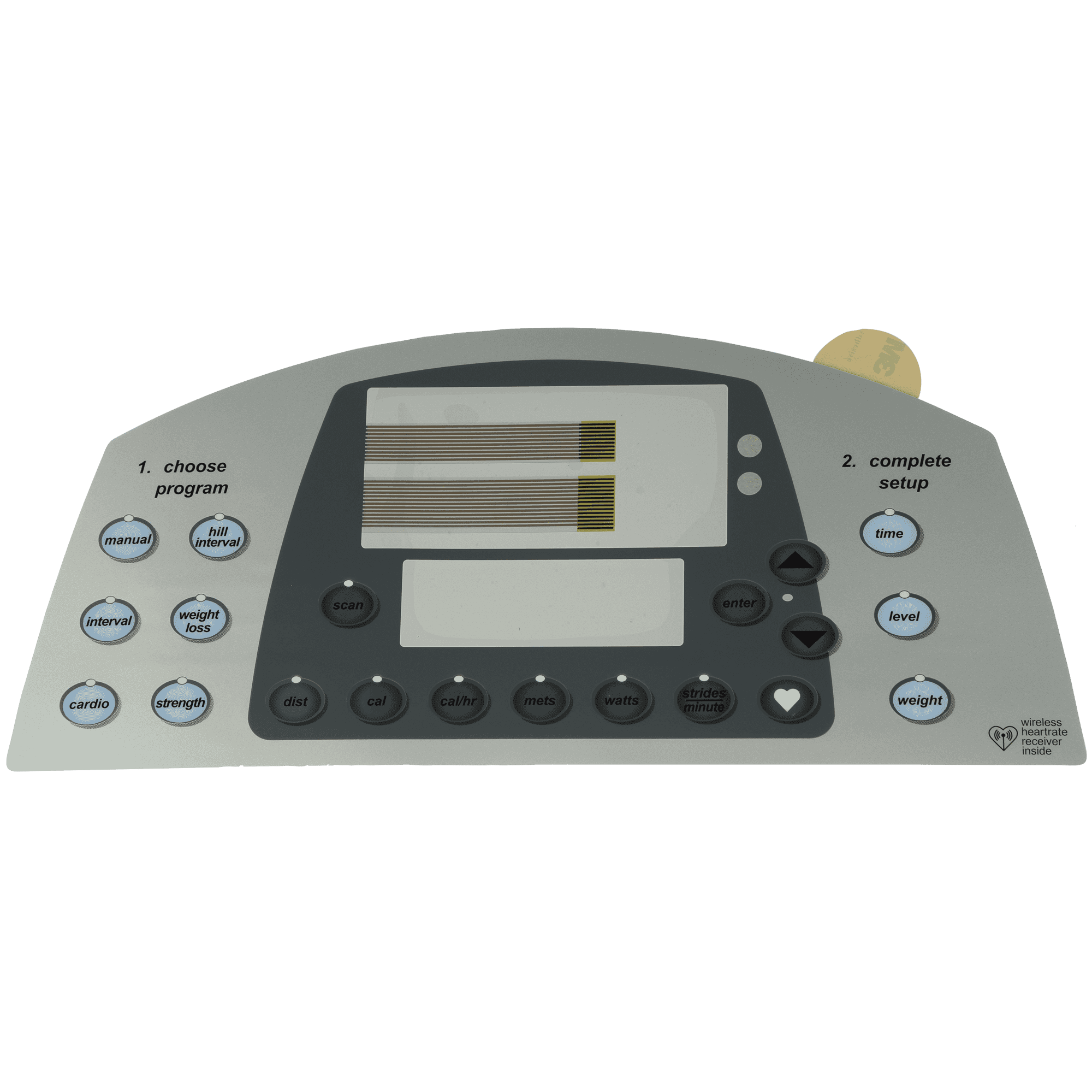 Top Overlay Keypad for Cybex Arc Trainer 610A, 630A, 620A, 629A
