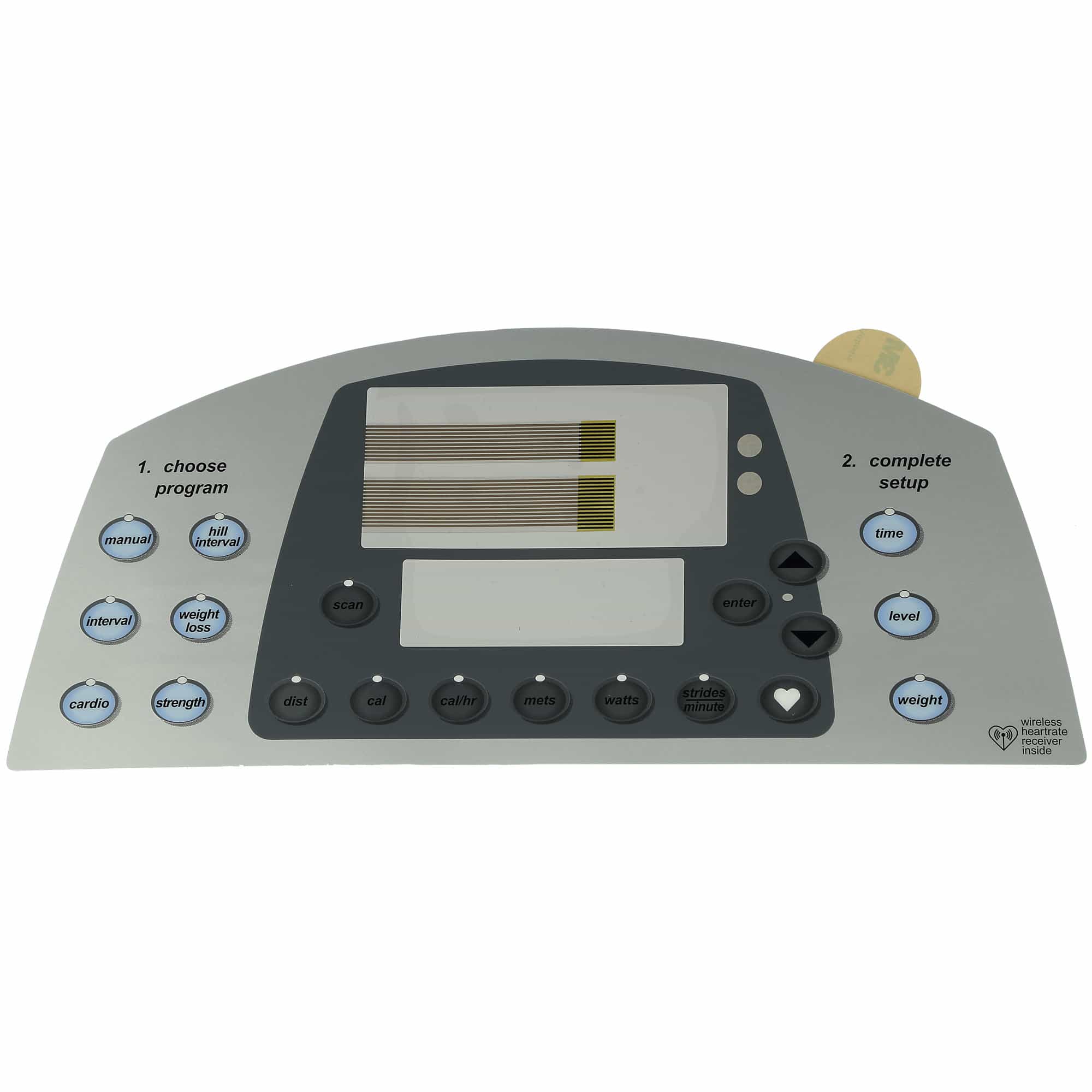 Top Overlay Keypad For Cybex Arc Trainer 610A, 630A, 620A, 629a