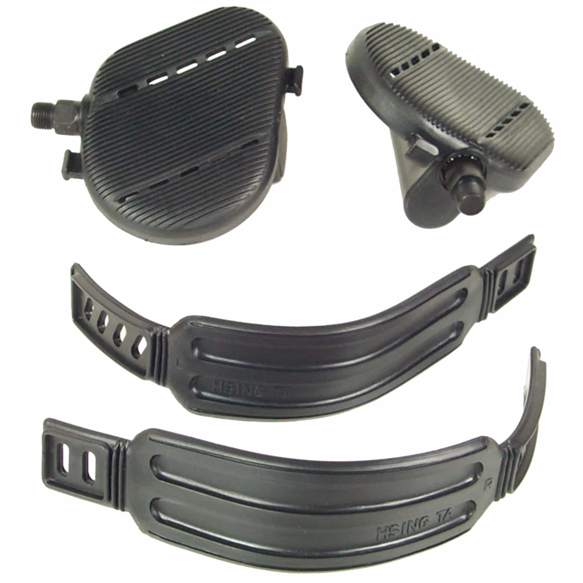 Bike Pedals, Set With Straps, 9/16", Tectrix