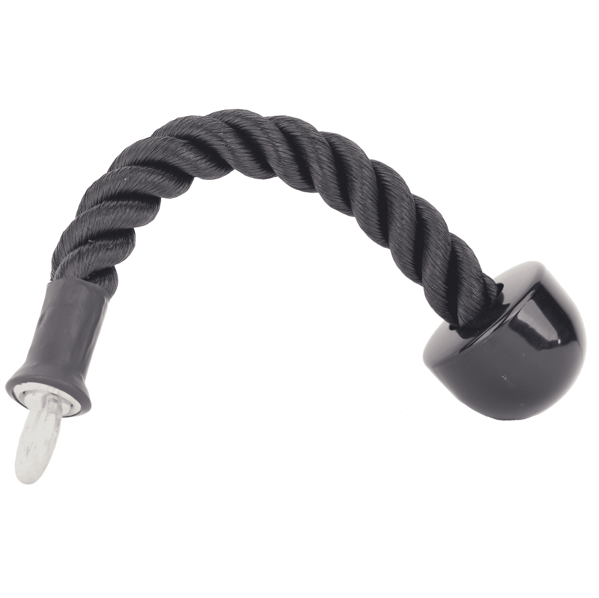 Single Tricep Pressdown Rope With Rubber End, 15" Long