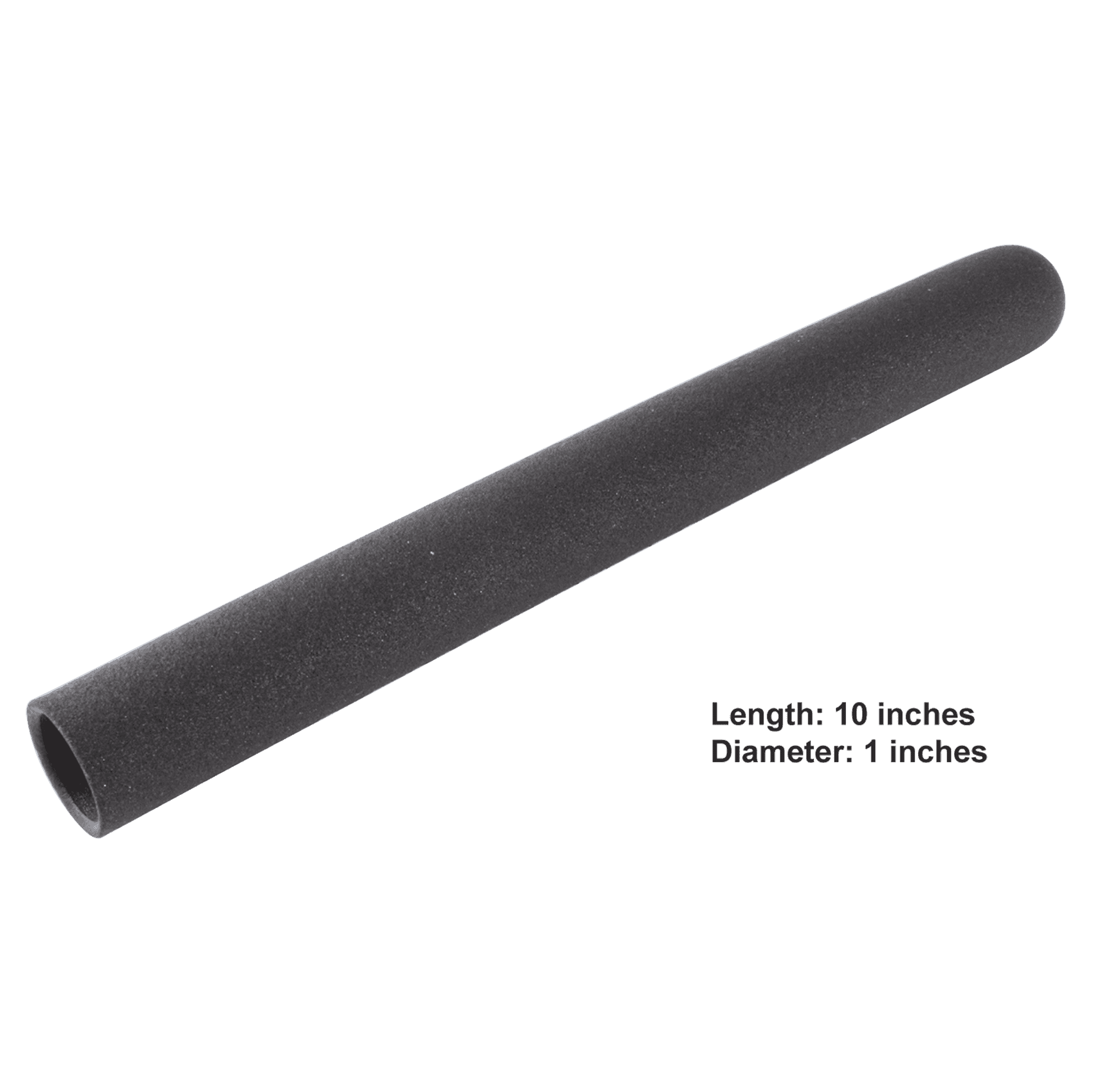 Closed End Rubber Grip, 10" Long, Fits 7/8"