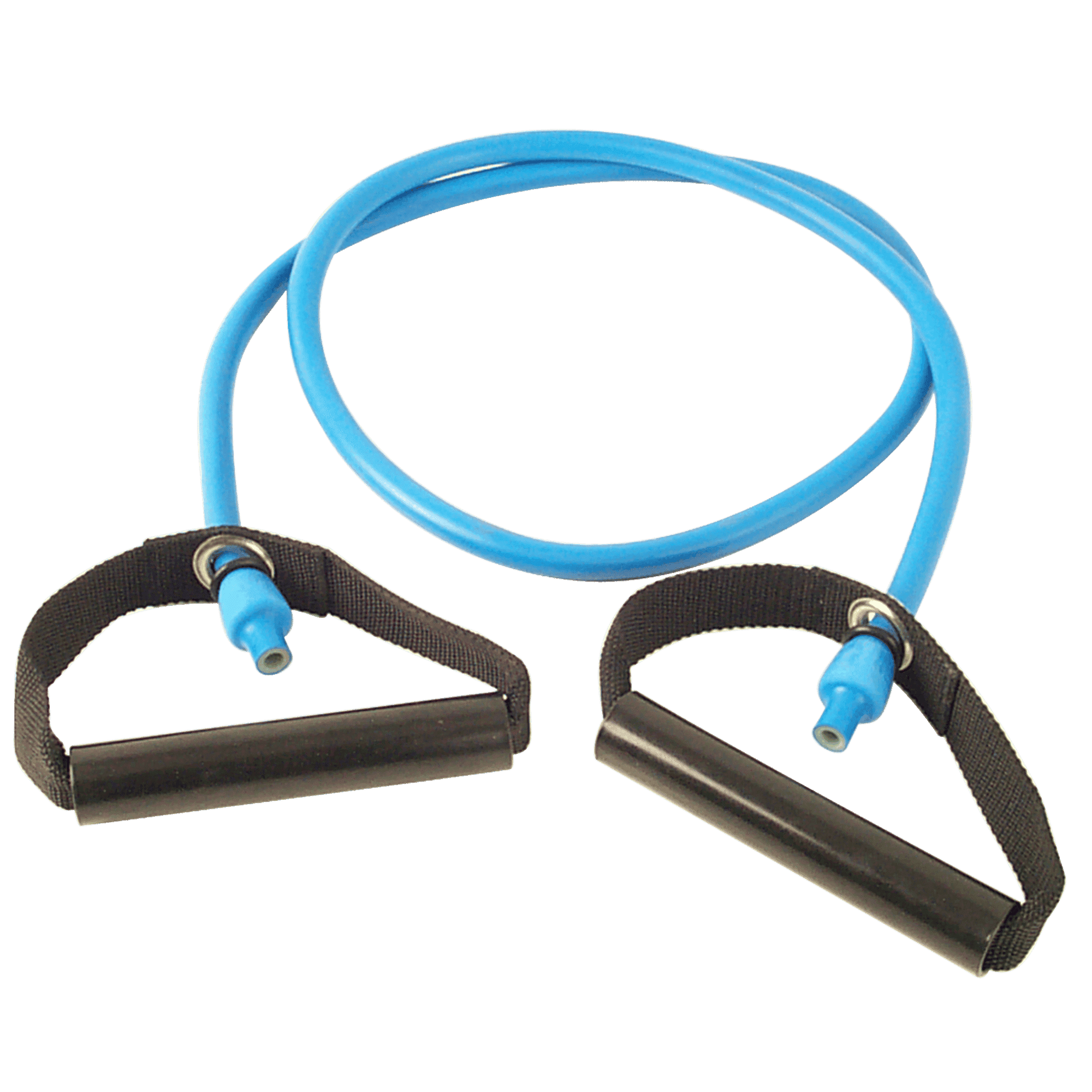 Resistance Tube With Plastic Grips, Heavy Resistance, Blue