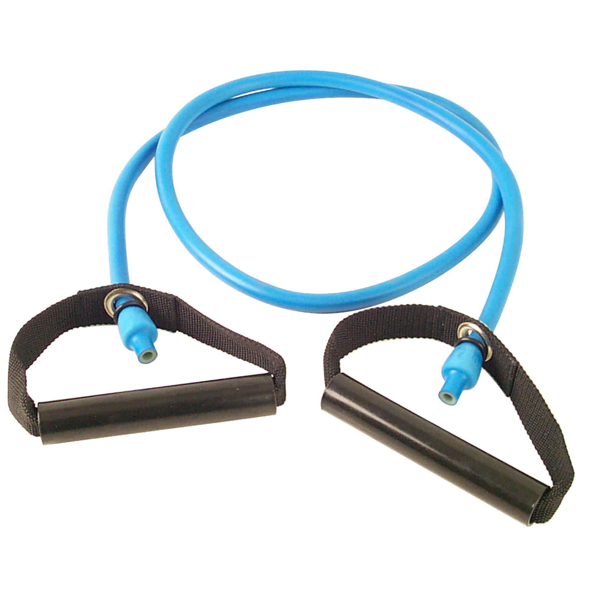 Resistance Tube With Plastic Grips, Heavy Resistance, 10.5-14.5 Lbs, Blue
