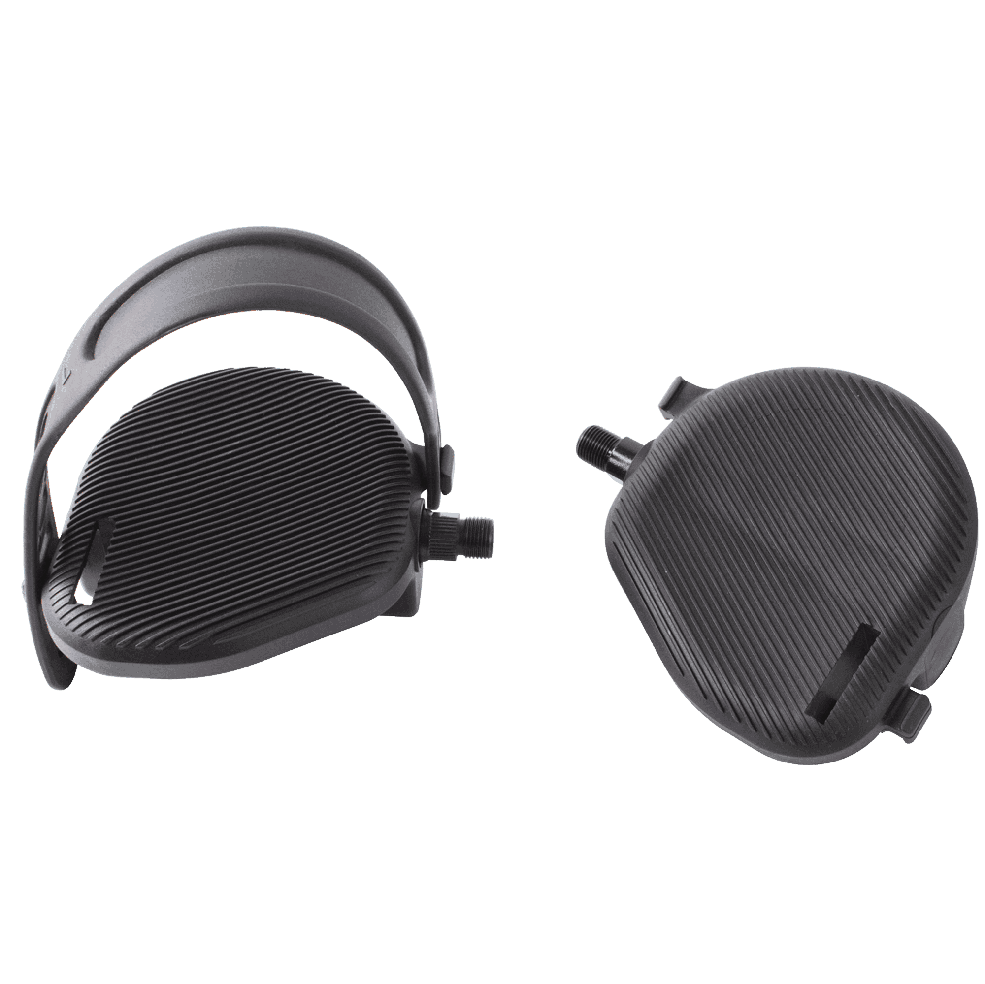 Bike Pedals Pair, "Extra Wide" Set With Straps, 9/16"