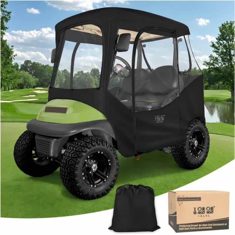 2 Passenger Waterproof Golf Cart Cover & Enclosure