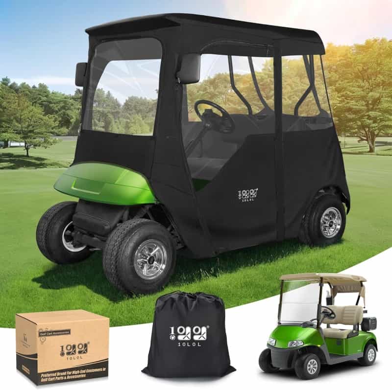 EZGO TXT/RXV Golf Cart Enclosure with 2 Door Zippers