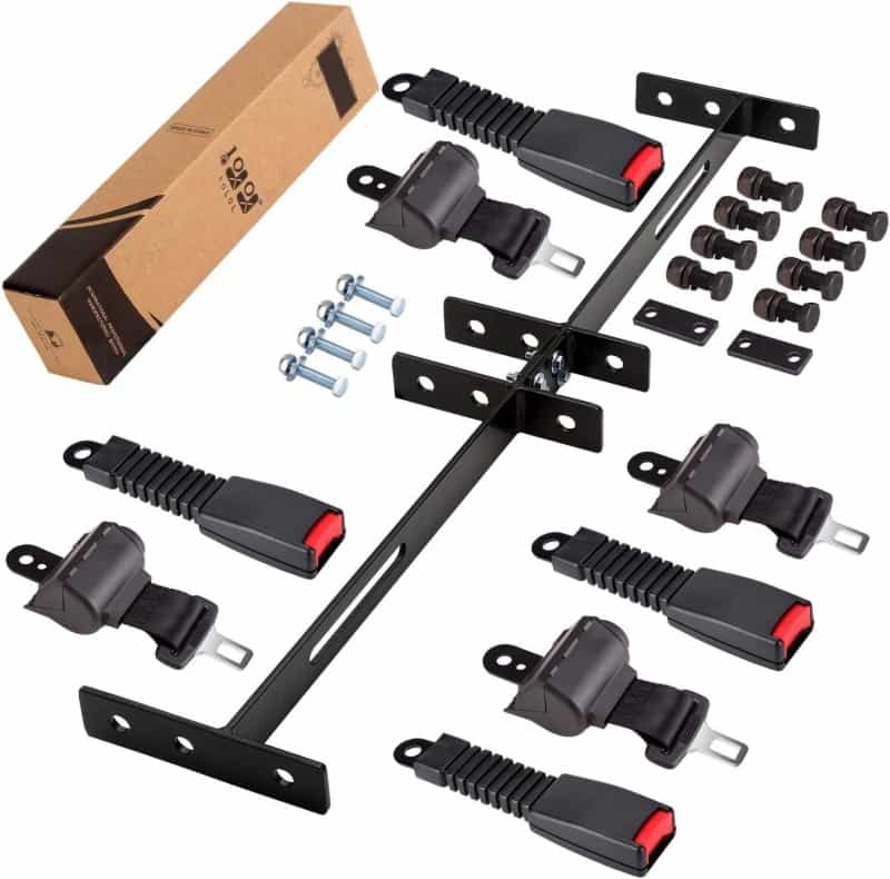 Universal Retractable Golf Cart Seat Belts Kit