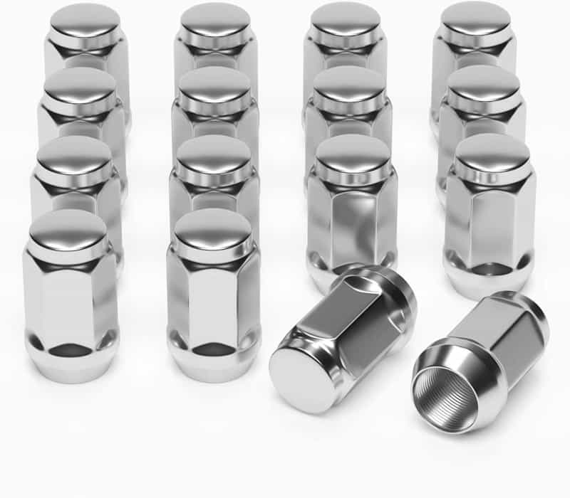 Chrome Golf Cart Wheel Lug Nuts 16 Pcs