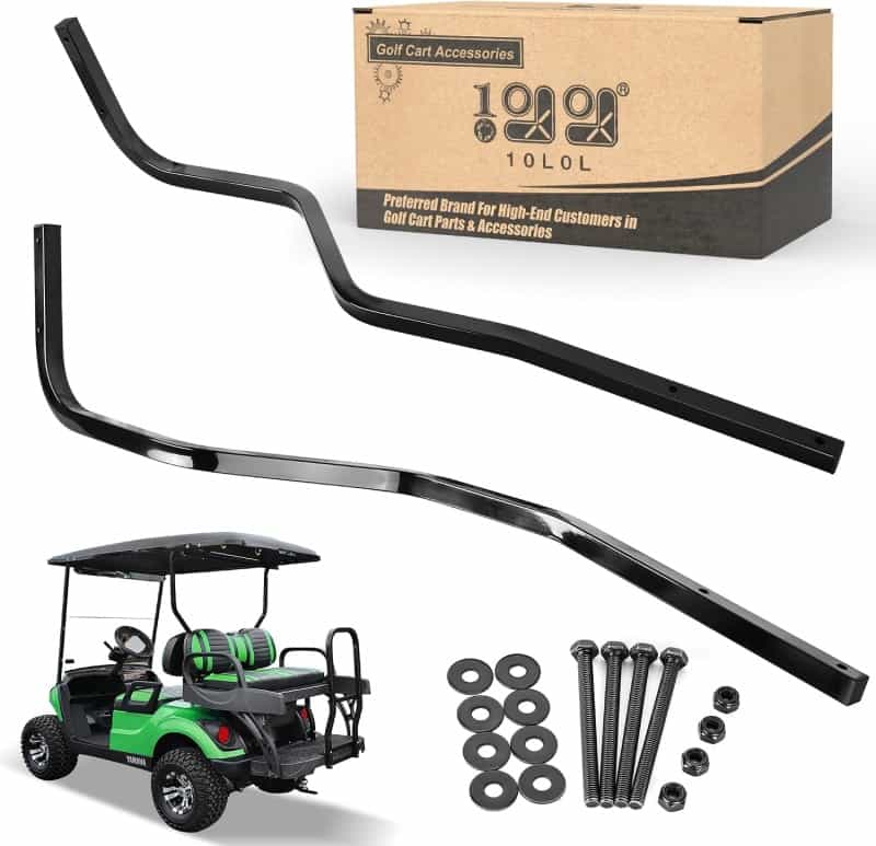 10L0L Rear Roof Support Brackets for Yamaha 88" Long Roof Golf Carts