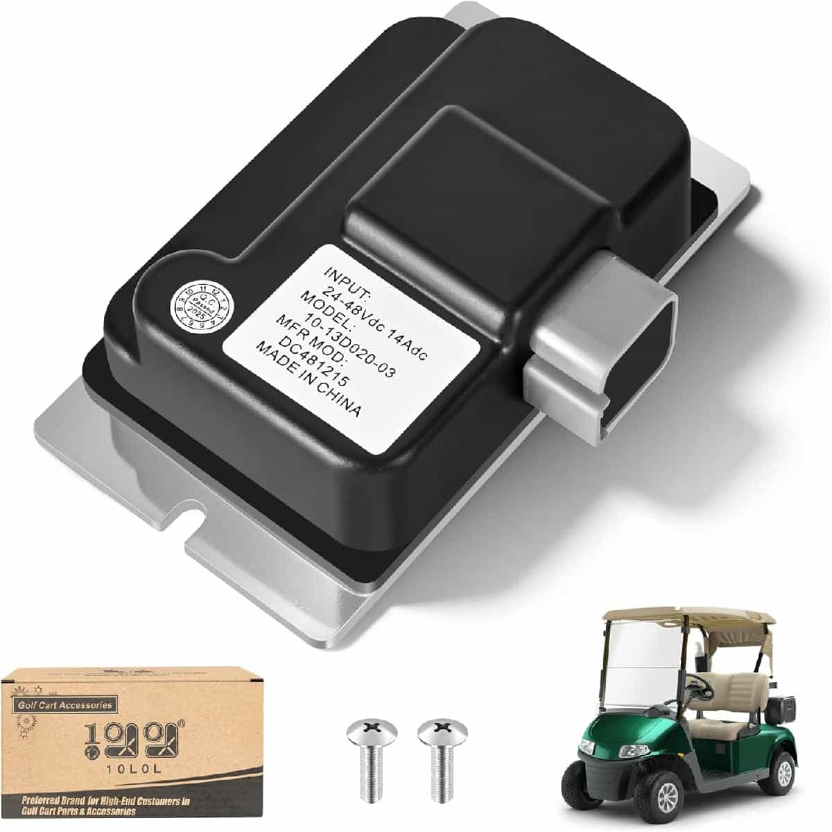 10L0l Golf Cart Voltage Reducer 48V/36V To 12V For Ezgo Rxv 2 (2022-Up)
