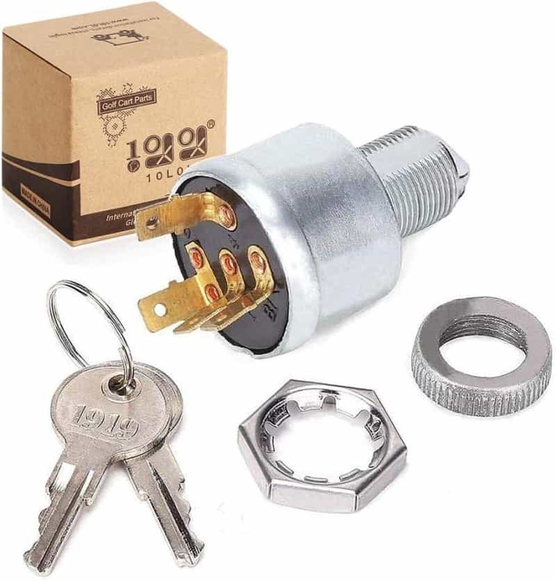 EZGO Golf Cart Ignition Key Switch with 2 Keys