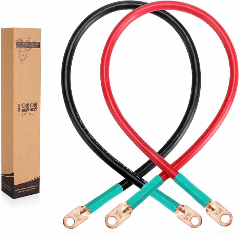 4 Gauge 25 Inch Battery Inverter Cables Set