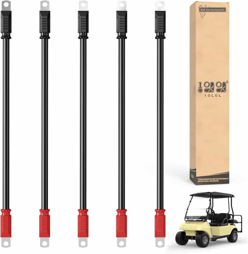 10L0L 4 Gauge Golf Cart Battery Cables, 5-Piece Set