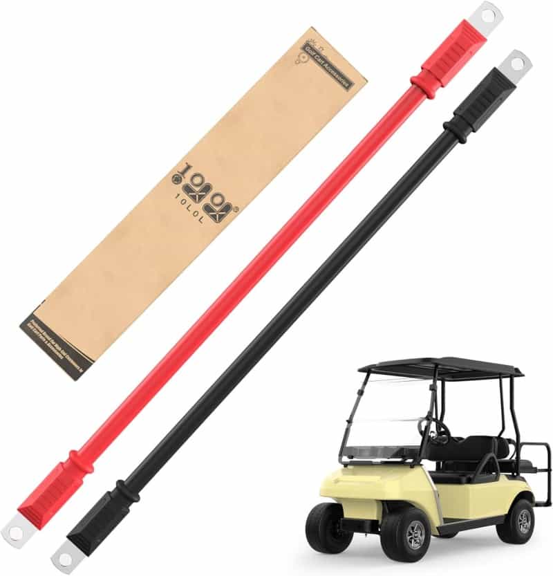10L0L Upgraded Golf Cart Battery Cable Set
