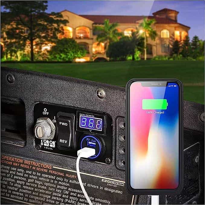 Golf Cart Parts Usb Charger Equipped With Forward Backward Switch For Ezgo Txt&Amp Pds - 10L0l