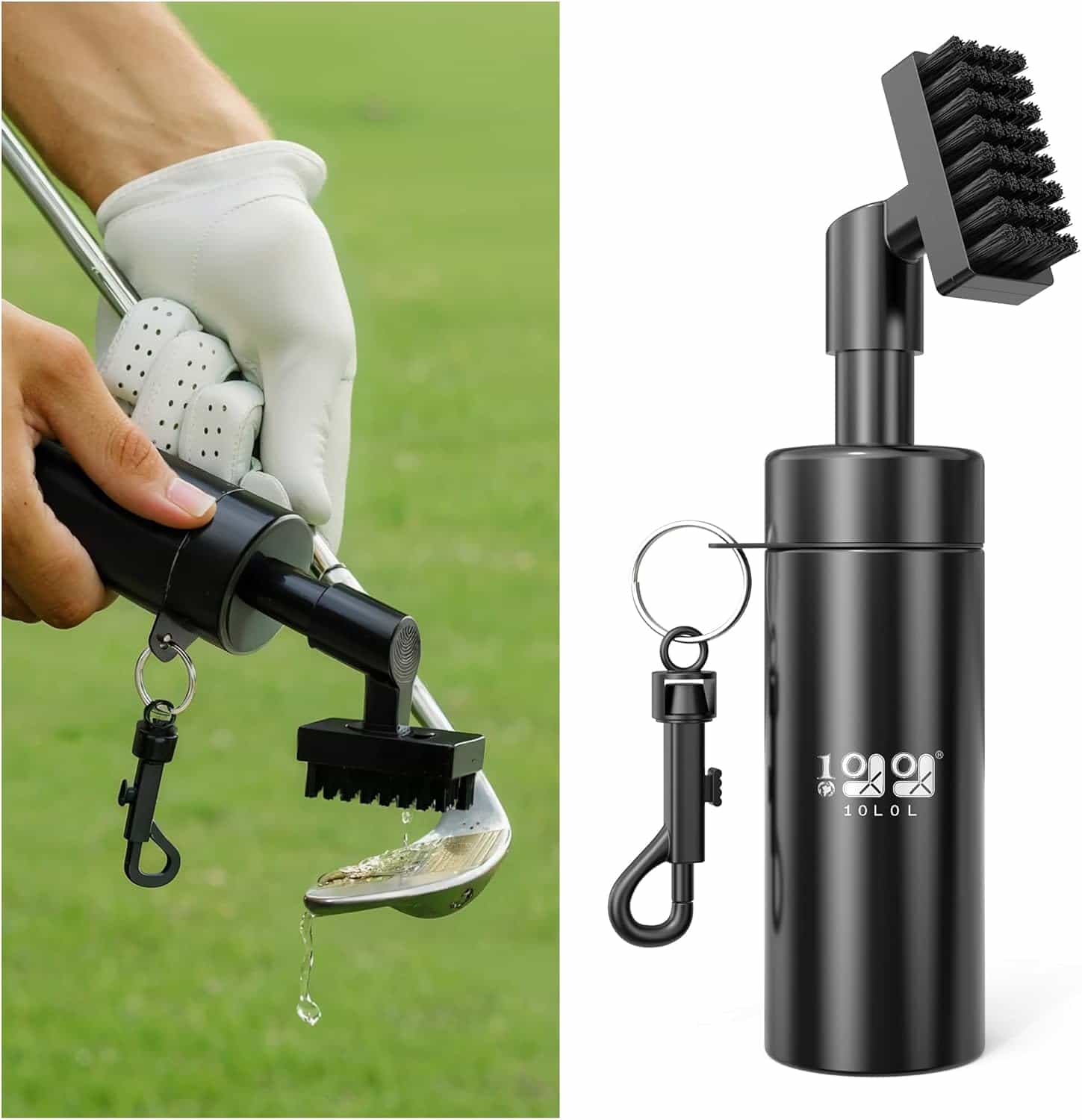 Pro Golf Club Brush - 4Oz Water Tank & Retractable Clip System | Tournament Legal Cleaner