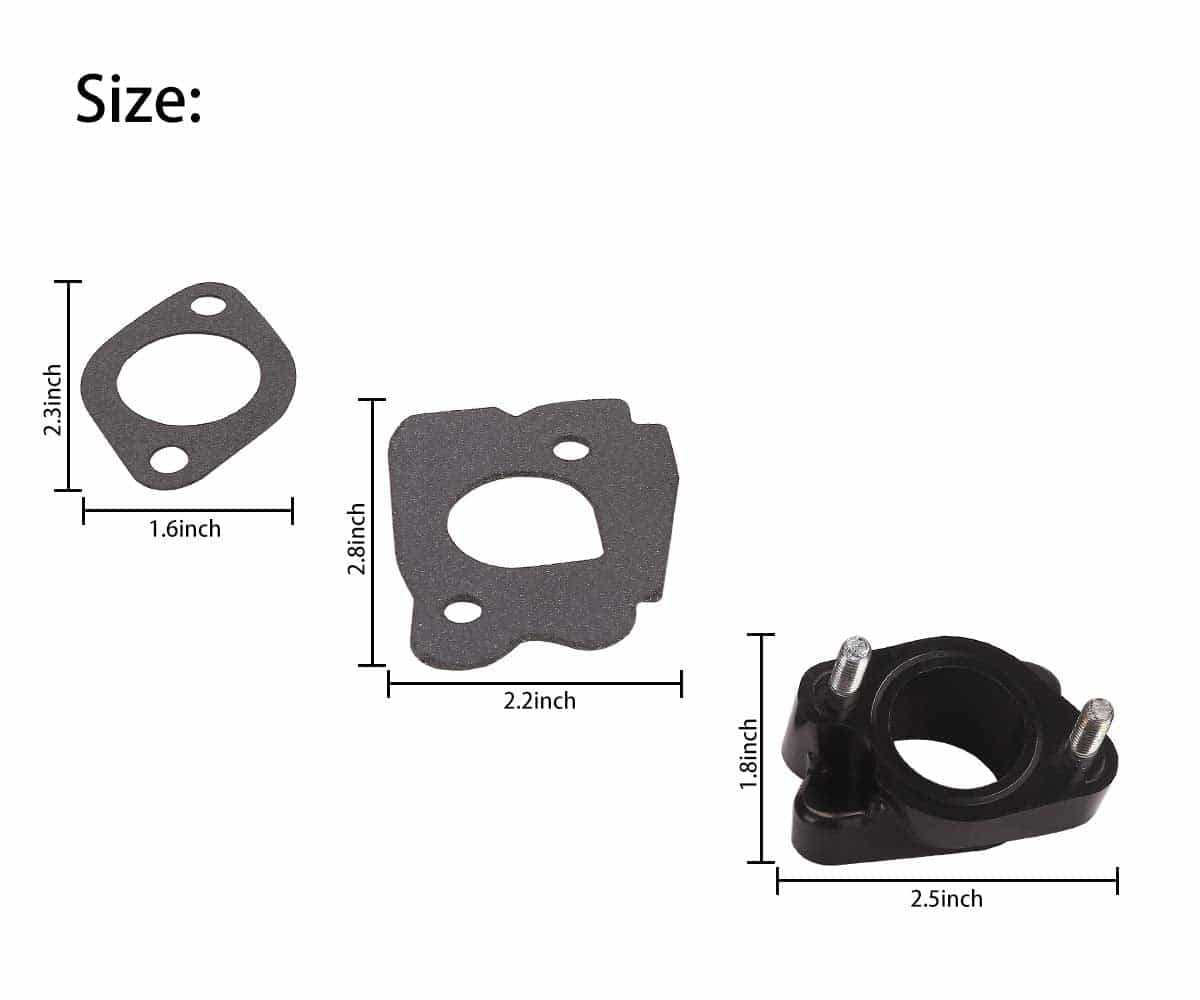 Golf Cart Carburetor Base Gasket & Intake Spacer Joint For Yamaha G2 G8 G9 G11 G14 4-Cycle Engine - 10L0l