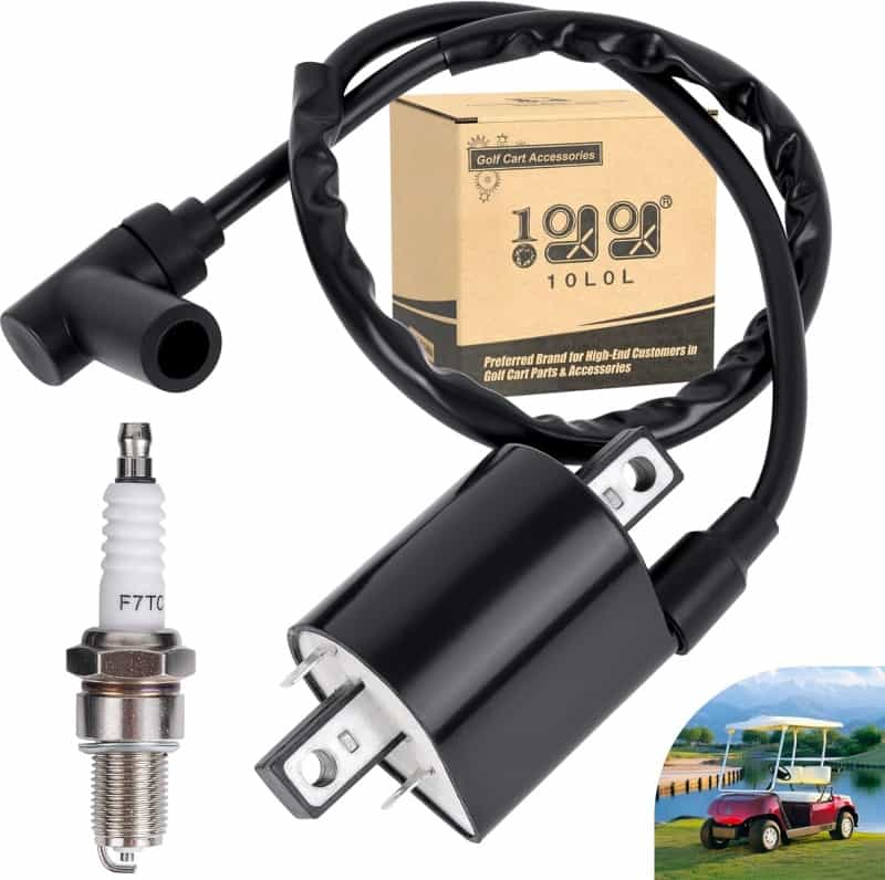 Golf Cart Ignition Coil & Spark Plug for Yamaha G2-G14