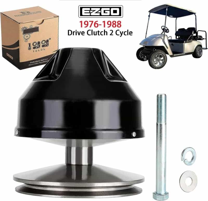 10L0L Golf Cart Drive Clutch for EZGO 2-Cycle Gas Models 1976-1988