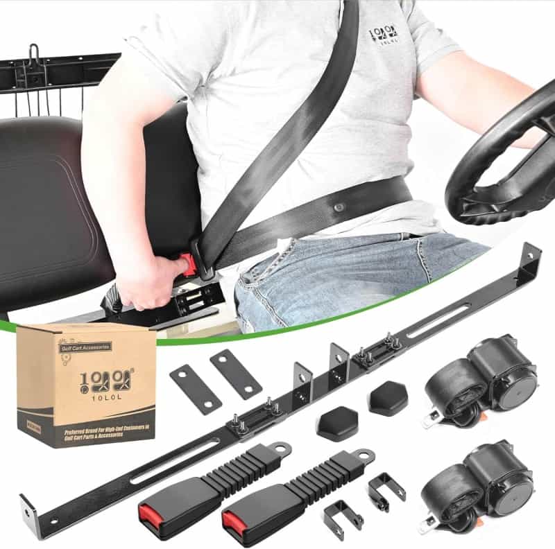 DOT-Certified Three-Point Golf Cart Seat Belts Kit