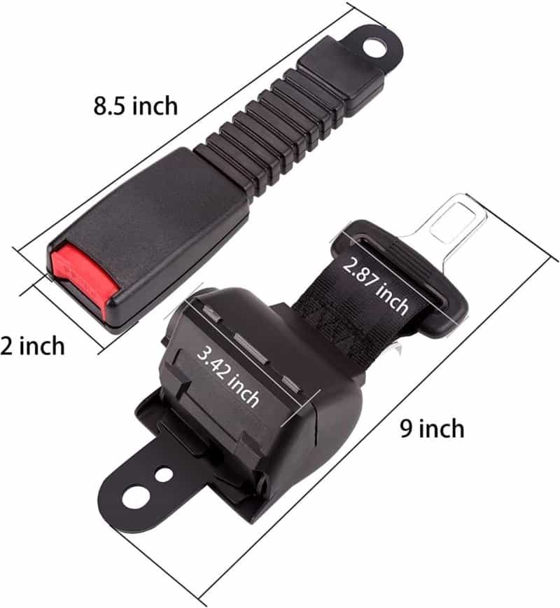 Universal Retractable Golf Cart Seat Belt Kit
