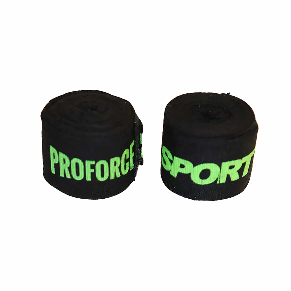 Proforce Sport Black Handwraps with Neon Green Logo 150" (400cm)