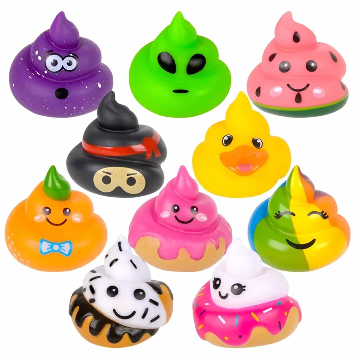 Rubber Poop Novelty Toy 2" – Assorted Styles (Sold Individually)